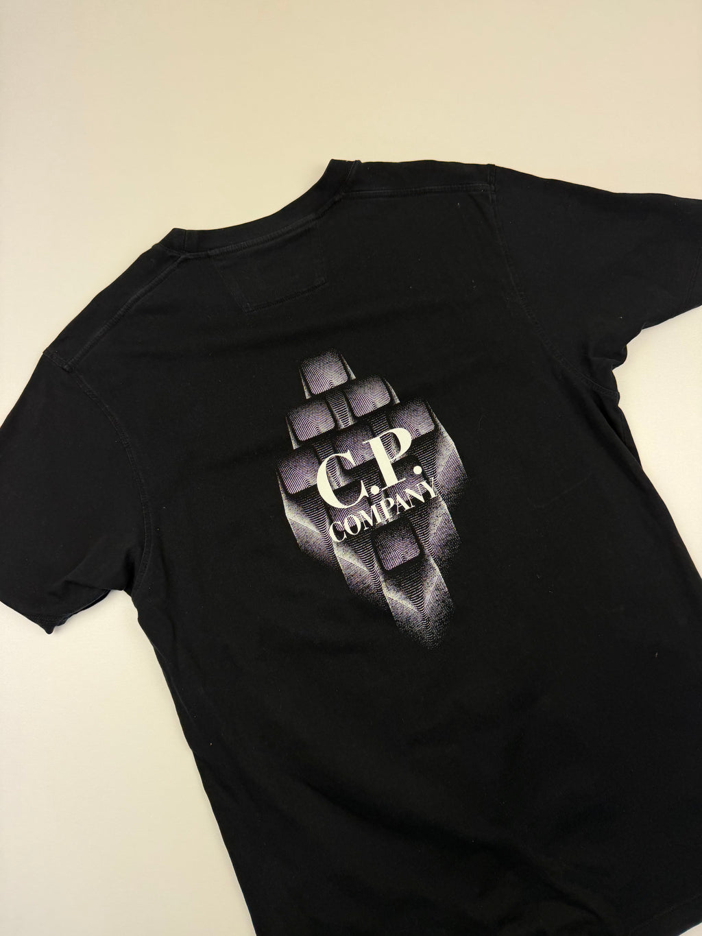 T-shirt C.P. Company – Taille M – Noir avec Motif au Dos