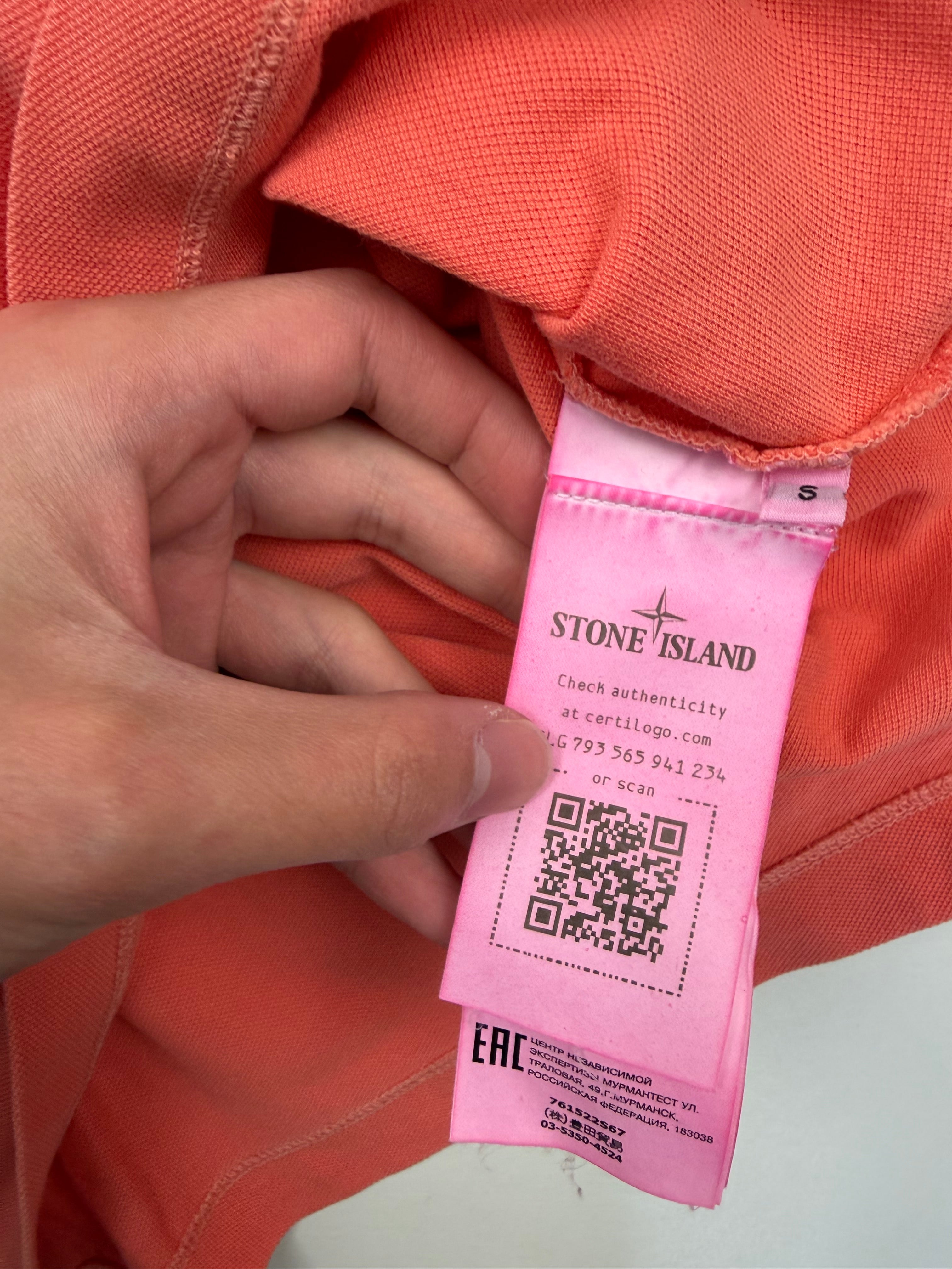 Polo Stone Island – Taille S – Orange Abricot