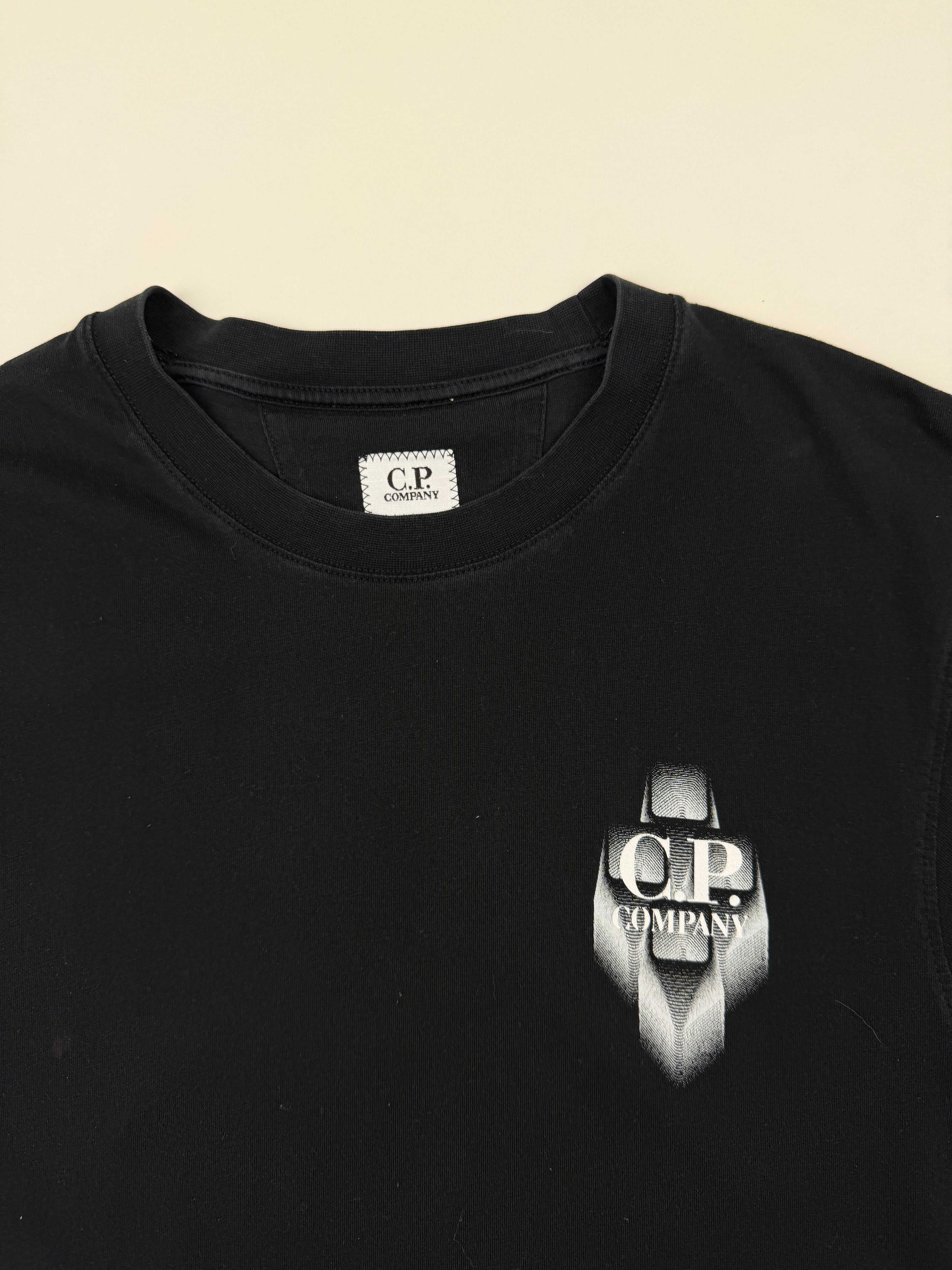 T-shirt C.P. Company – Taille M – Noir avec Motif au Dos