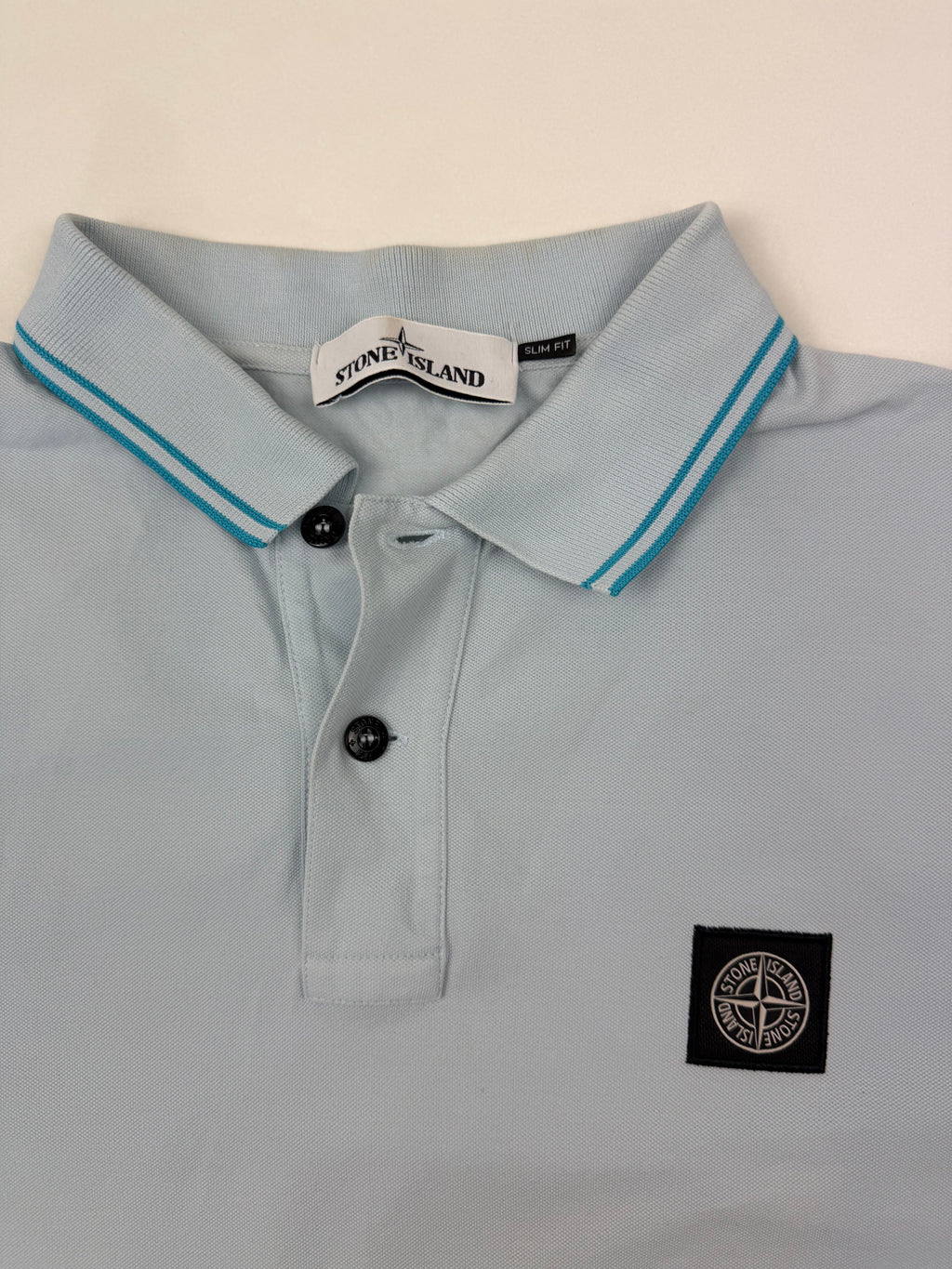 Polo Stone Island – Taille XL – Bleu Clair