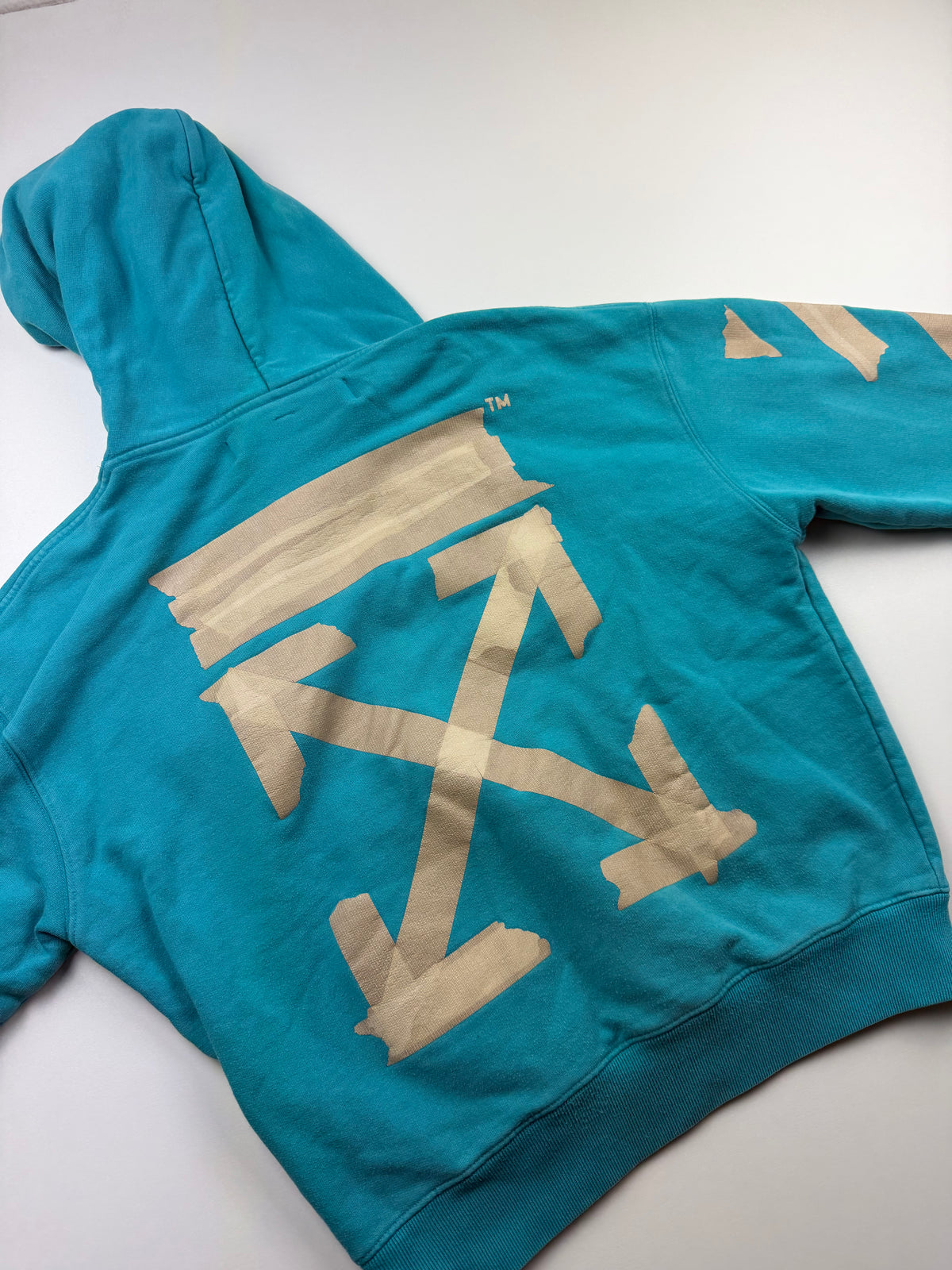 Pull à Capuche Off-White « Tape Arrow » – Taille S – Bleu