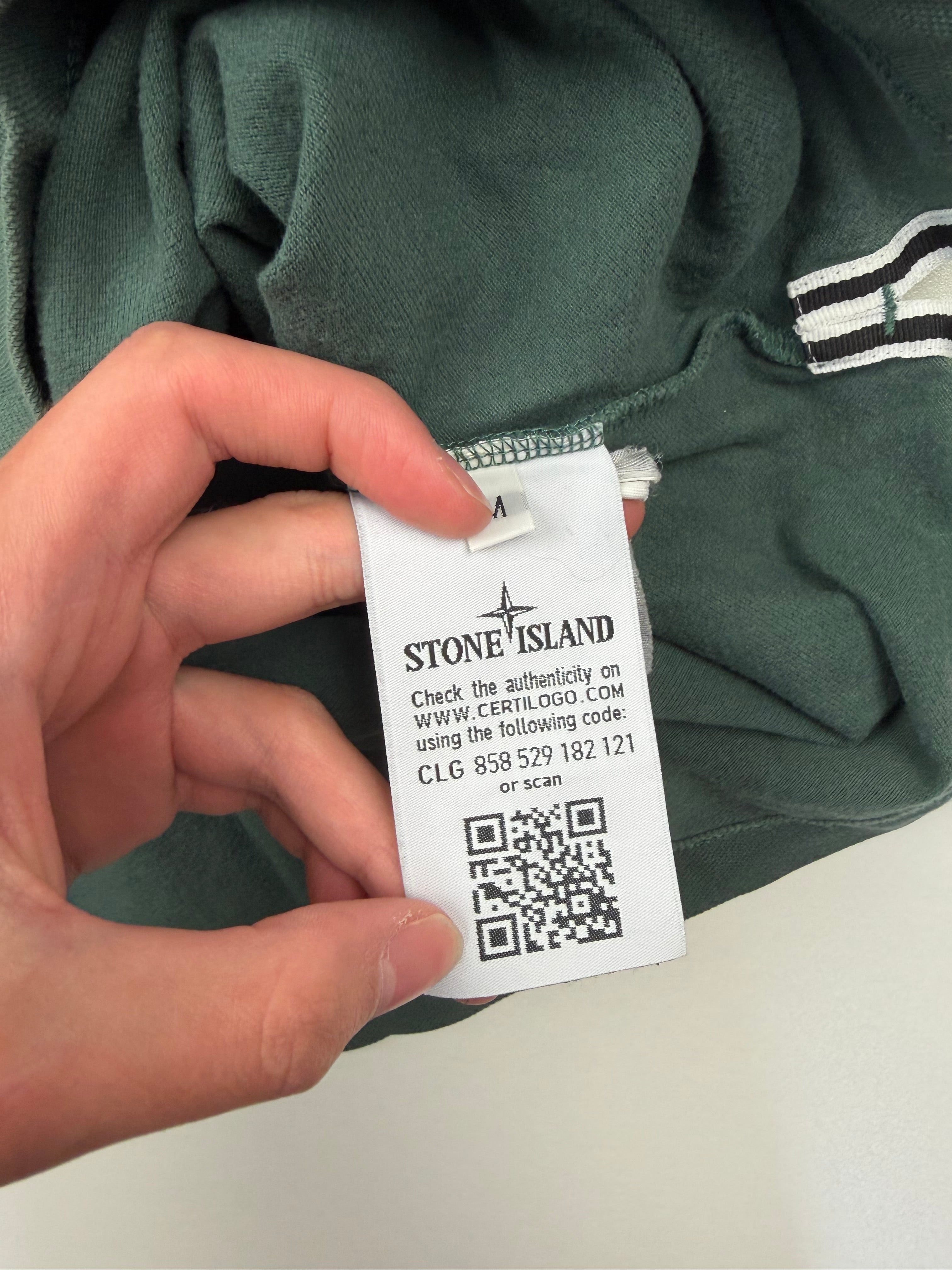 Polo Stone Island – Taille M – Vert Foncé