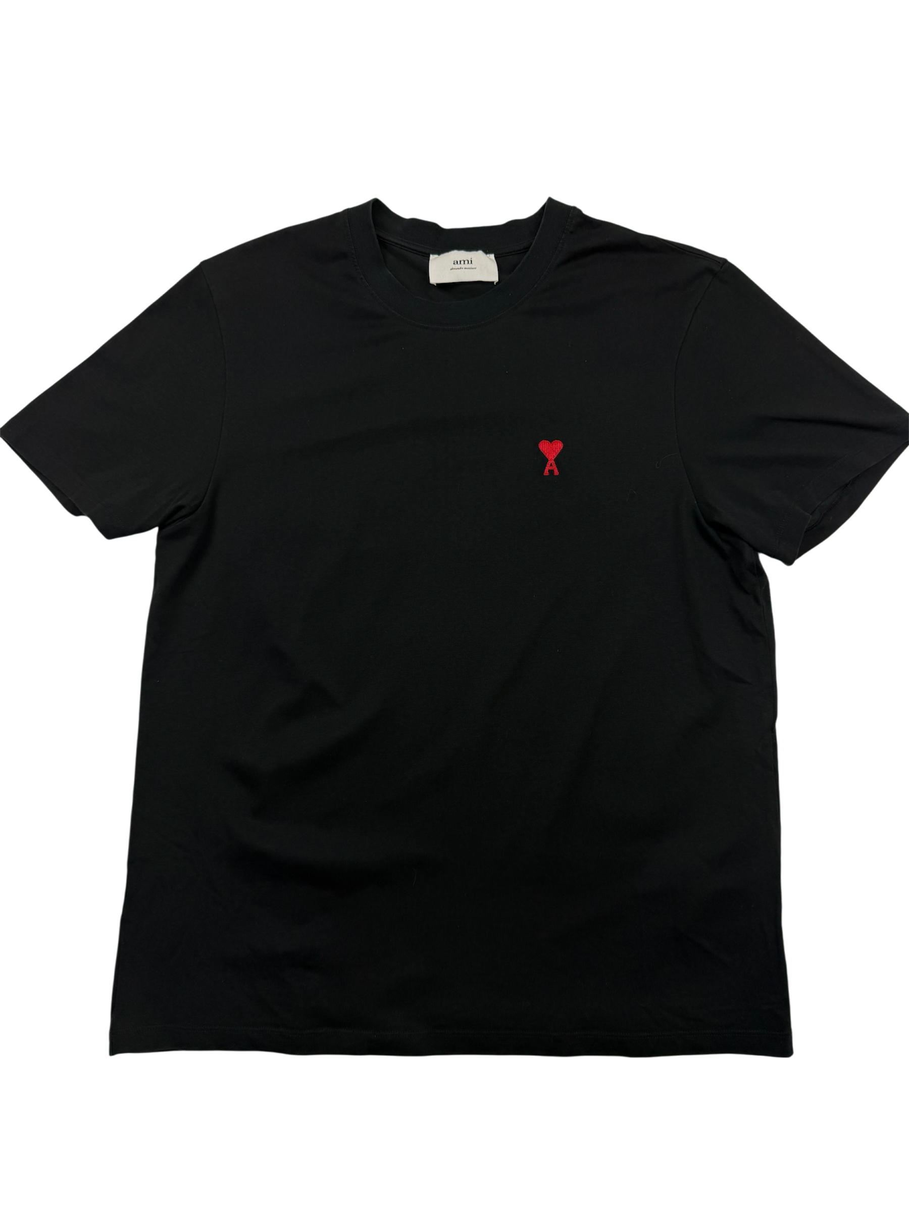T-shirt AMI – Taille L – Noir avec Cœur Rouge