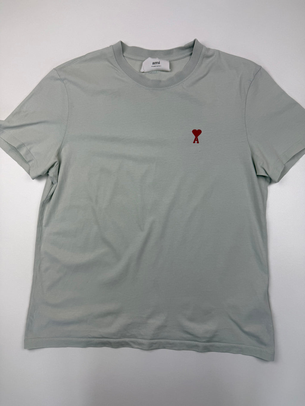 T-shirt AMI – Taille L – Vert Menthe avec Logo Cœur Rouge