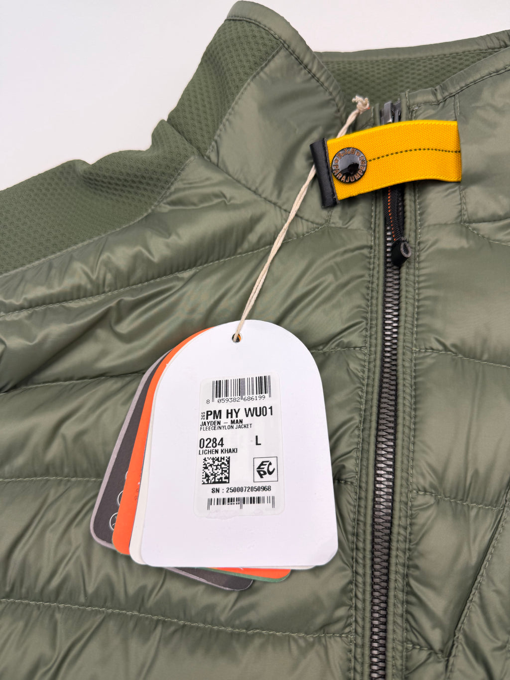 Veste Parajumpers “Jayden Hybride Warm Up” – Taille L – Vert Kaki – Neuve avec Étiquette