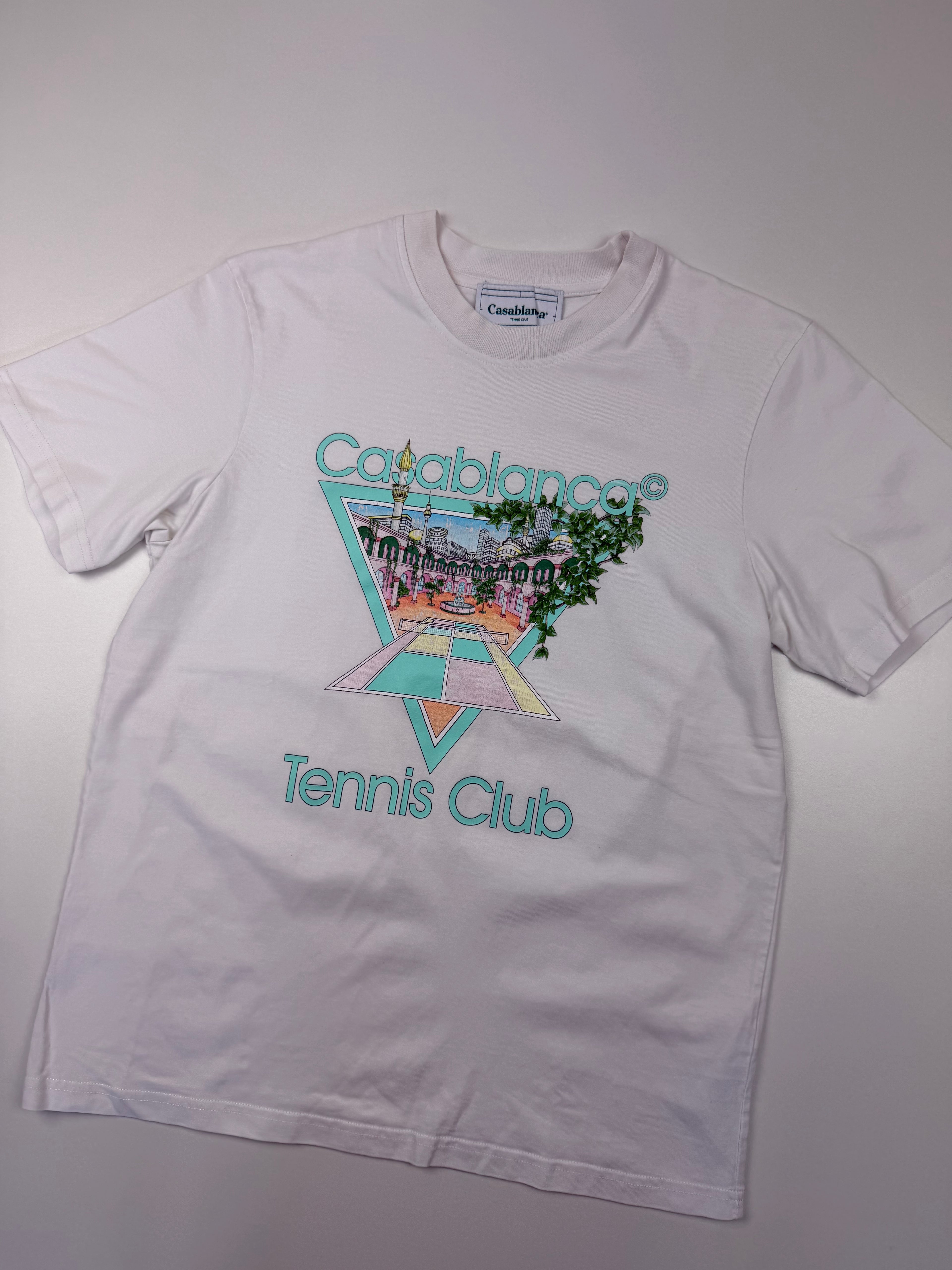T-shirt Casablanca “Tennis Club” – Taille M – Blanc