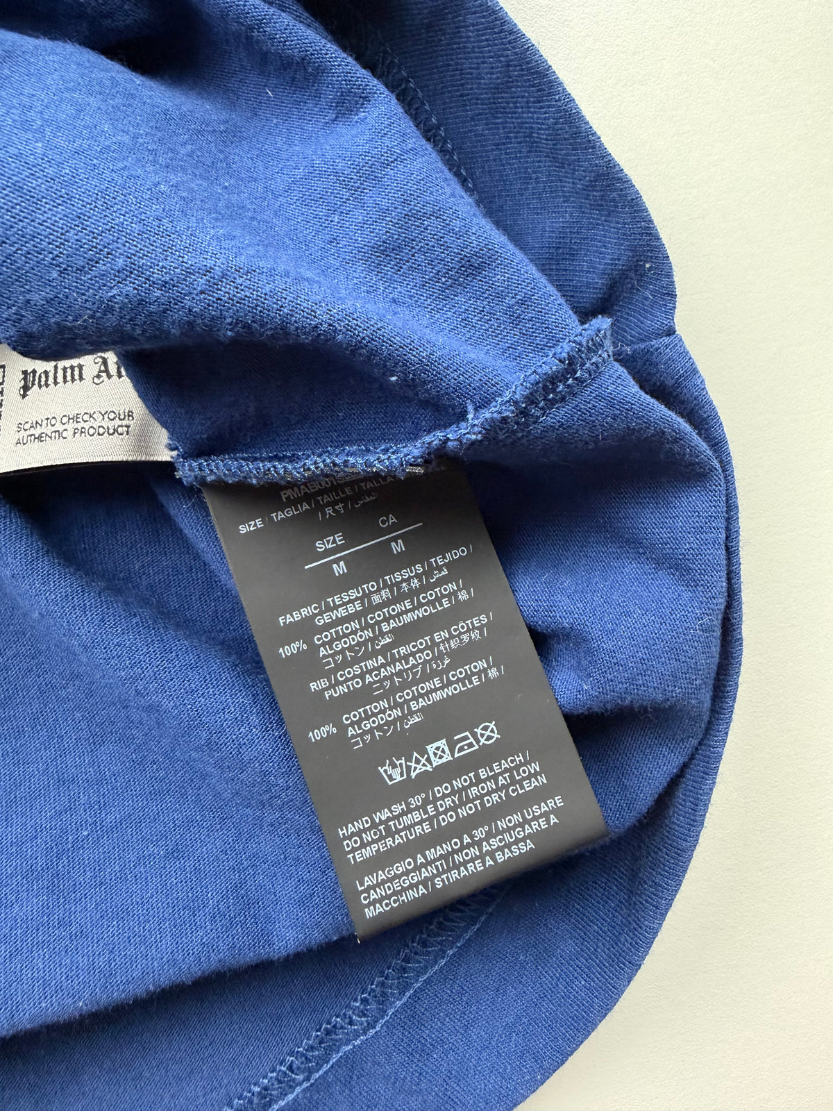 T-Shirt Manches Longues Palm Angels «Classic Logo» – Taille M – Bleu
