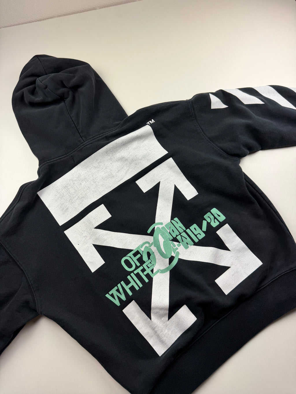 Pull à Capuche Off-White « Diag Waterfall » – Taille M – Noir