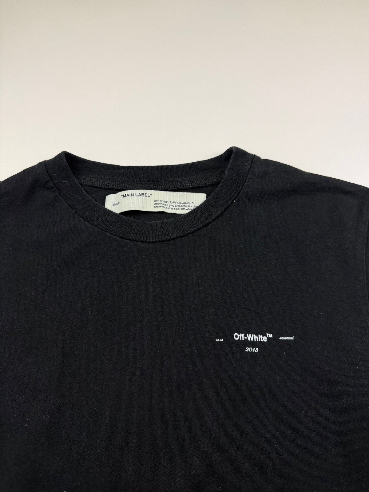 T-Shirt Off-White – Taille S – Noir – Logo Poitrine