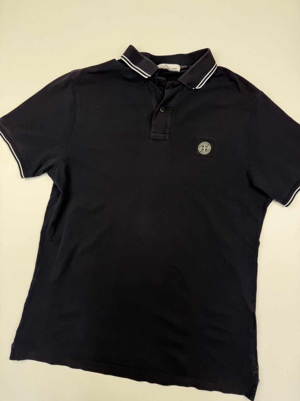 Polo Stone Island – Taille L – Bleu Marine