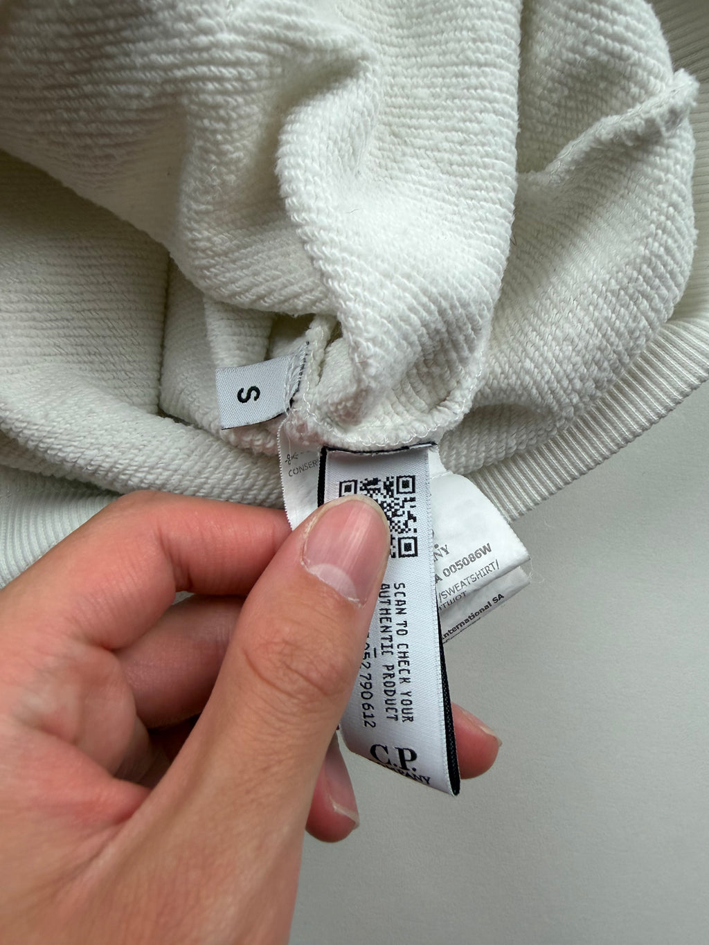 Pull à Capuche C.P. Company – Taille S – Blanc