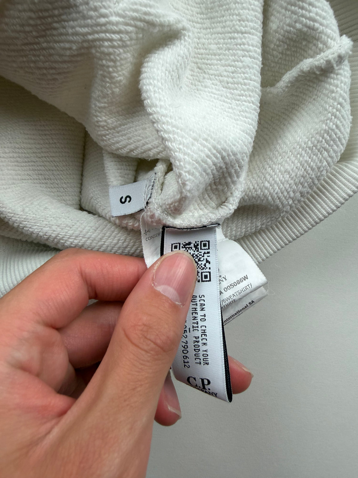 Pull à Capuche C.P. Company – Taille S – Blanc