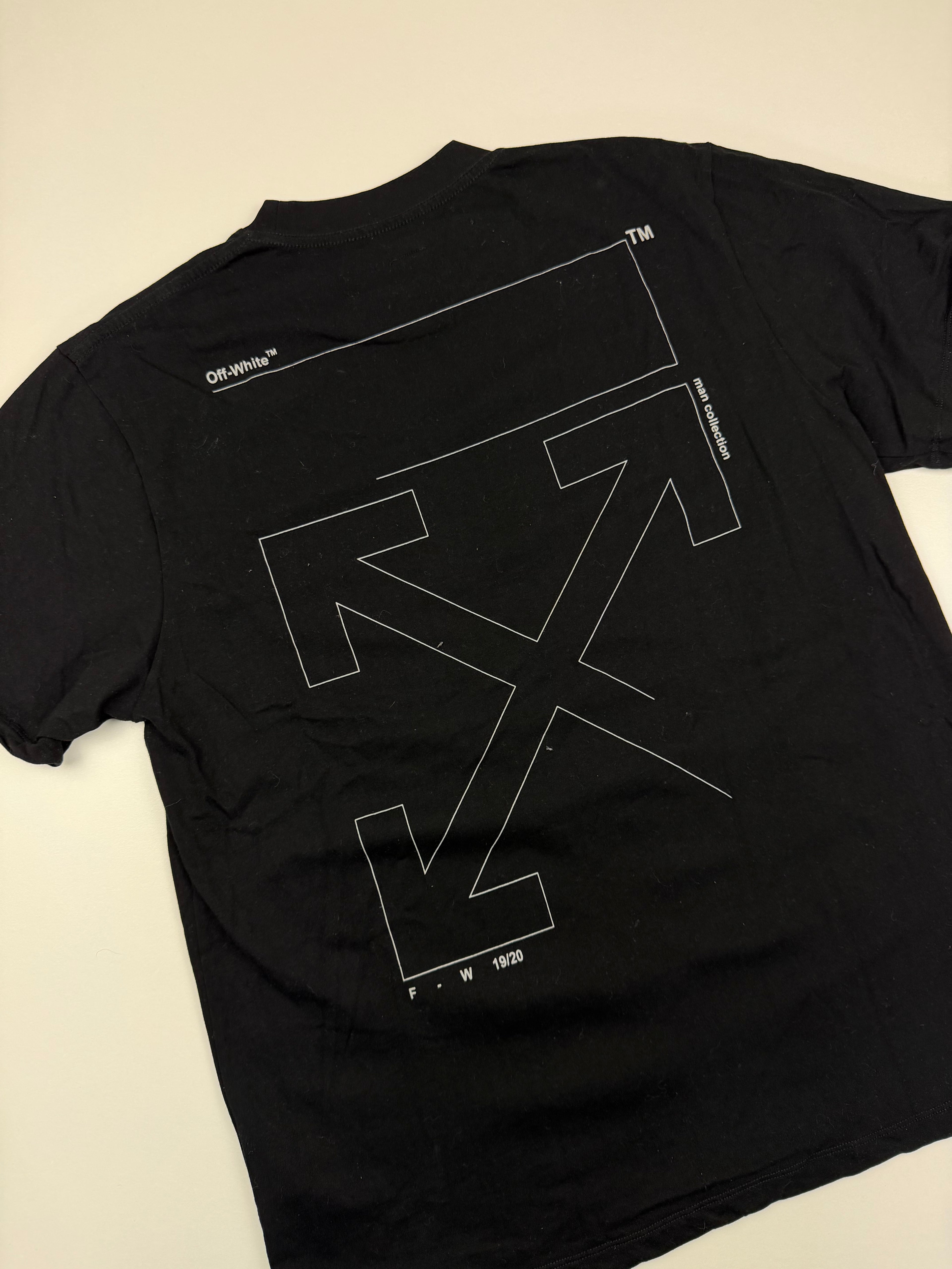 T-shirt Off-White “Backbone Print” – Taille M – Noir