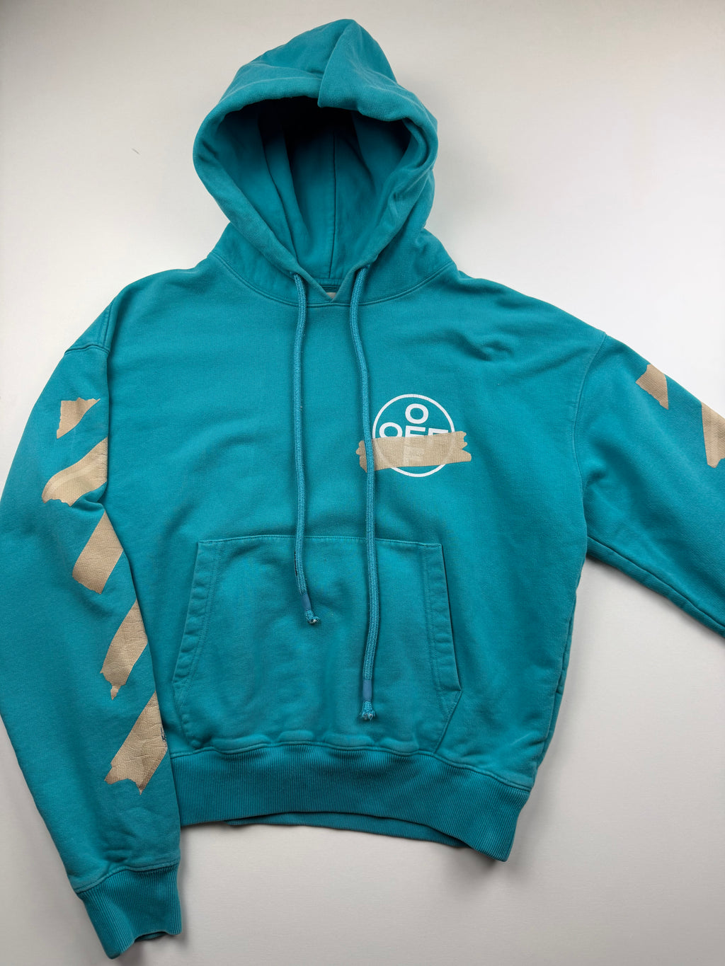 Pull à Capuche Off-White « Tape Arrow » – Taille S – Bleu