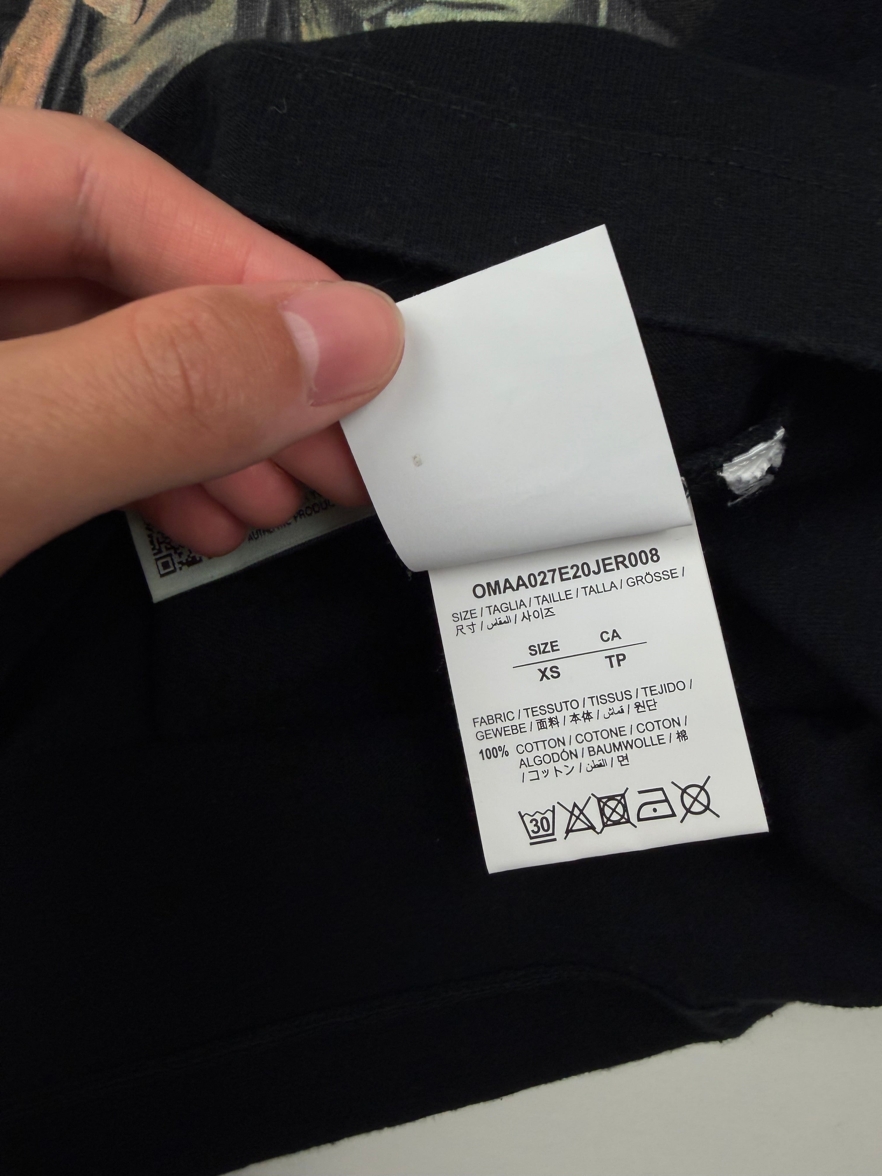 T-shirt Off-White “Caravaggio Painting” – Taille XS (taille comme un S) – Noir