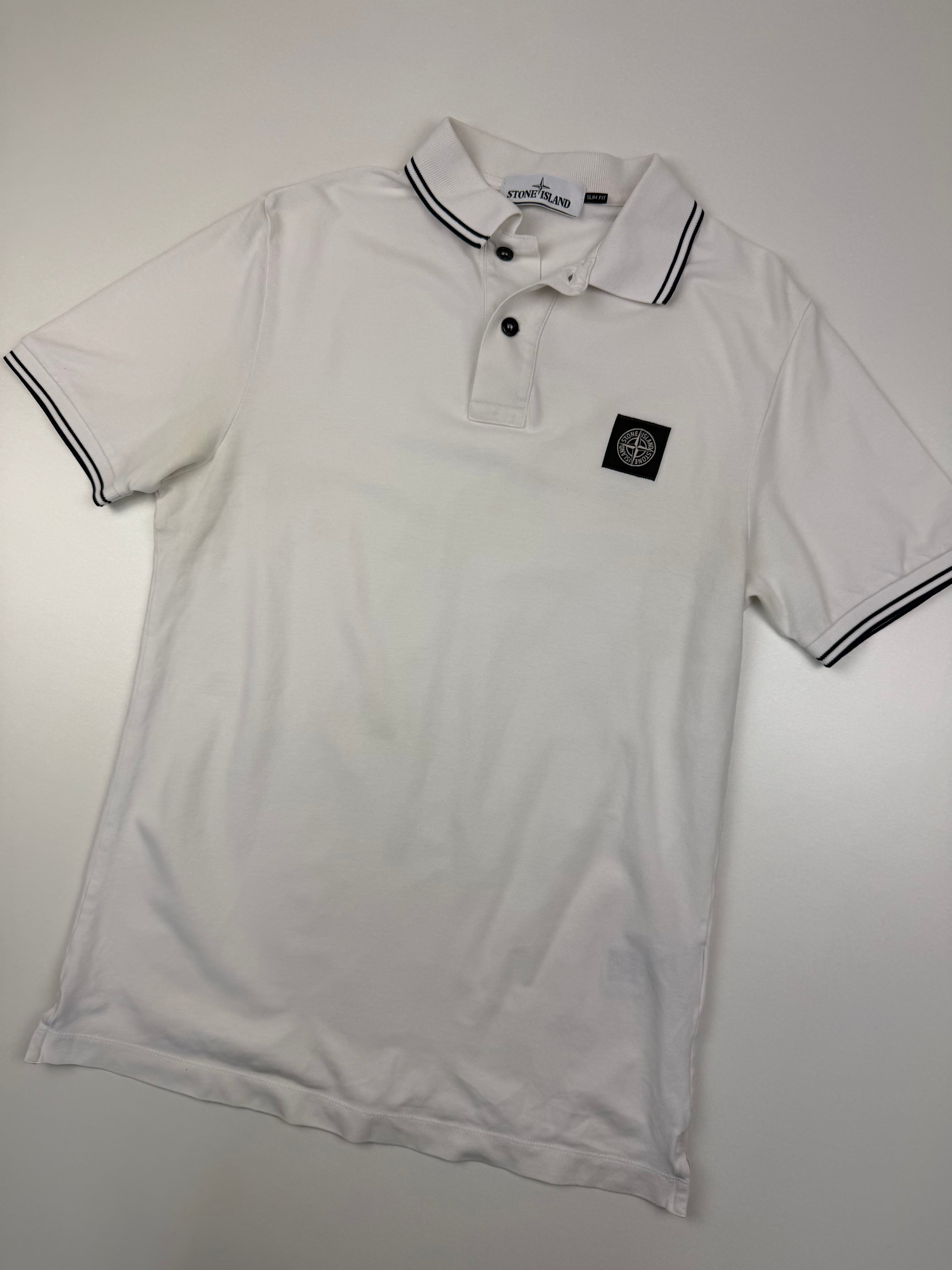 Polo Stone Island – Taille M – Blanc
