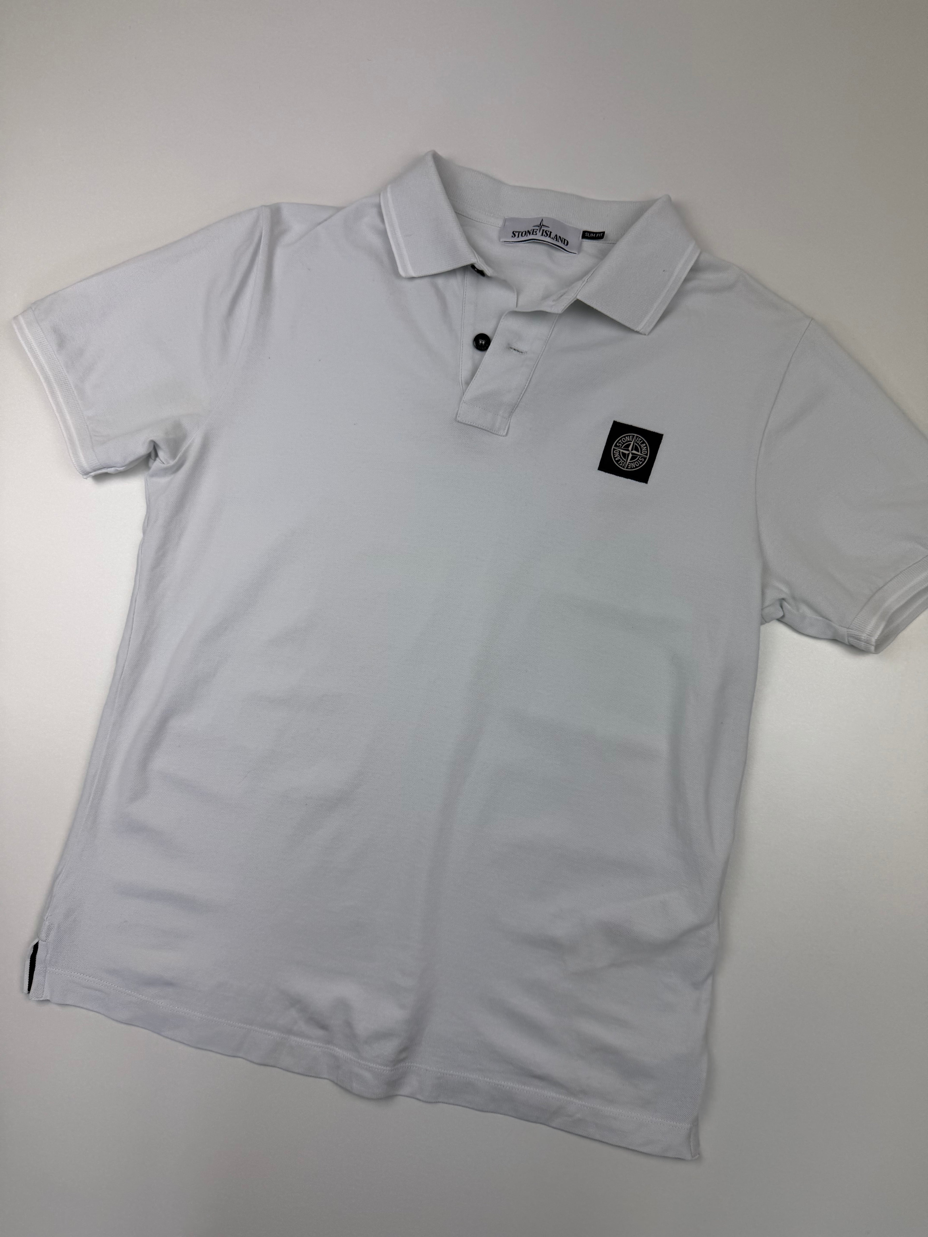 Polo Stone Island – Taille M – Blanc