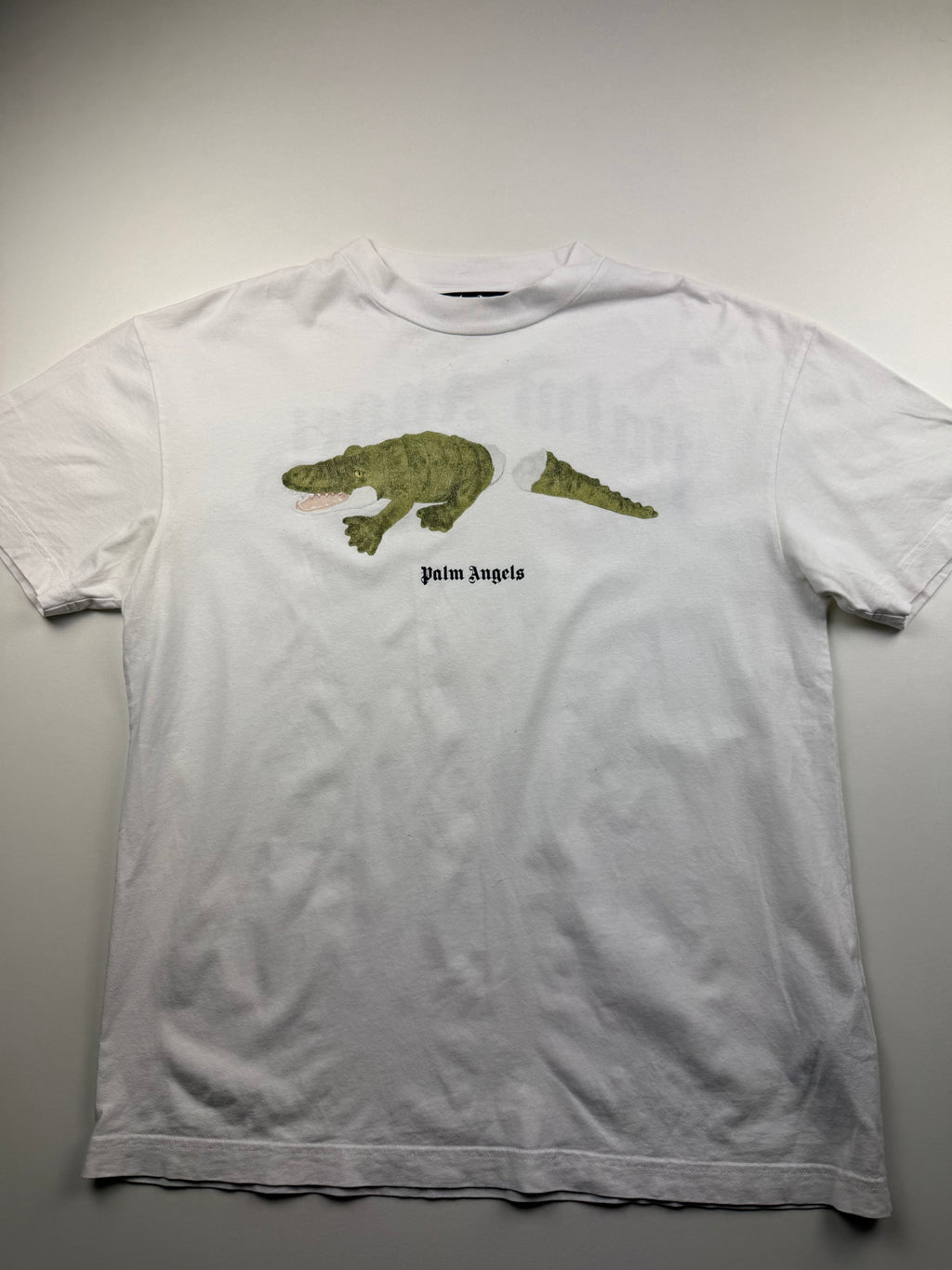 T-Shirt Palm Angels « Crocodile » – Taille L – Blanc