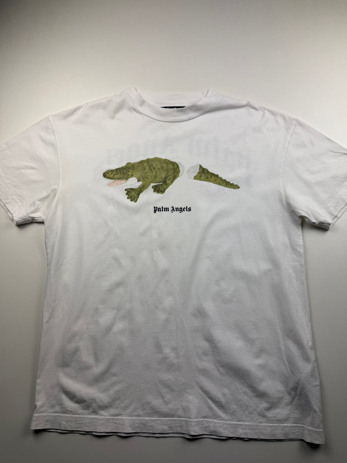 T-Shirt Palm Angels « Crocodile » – Taille L – Blanc