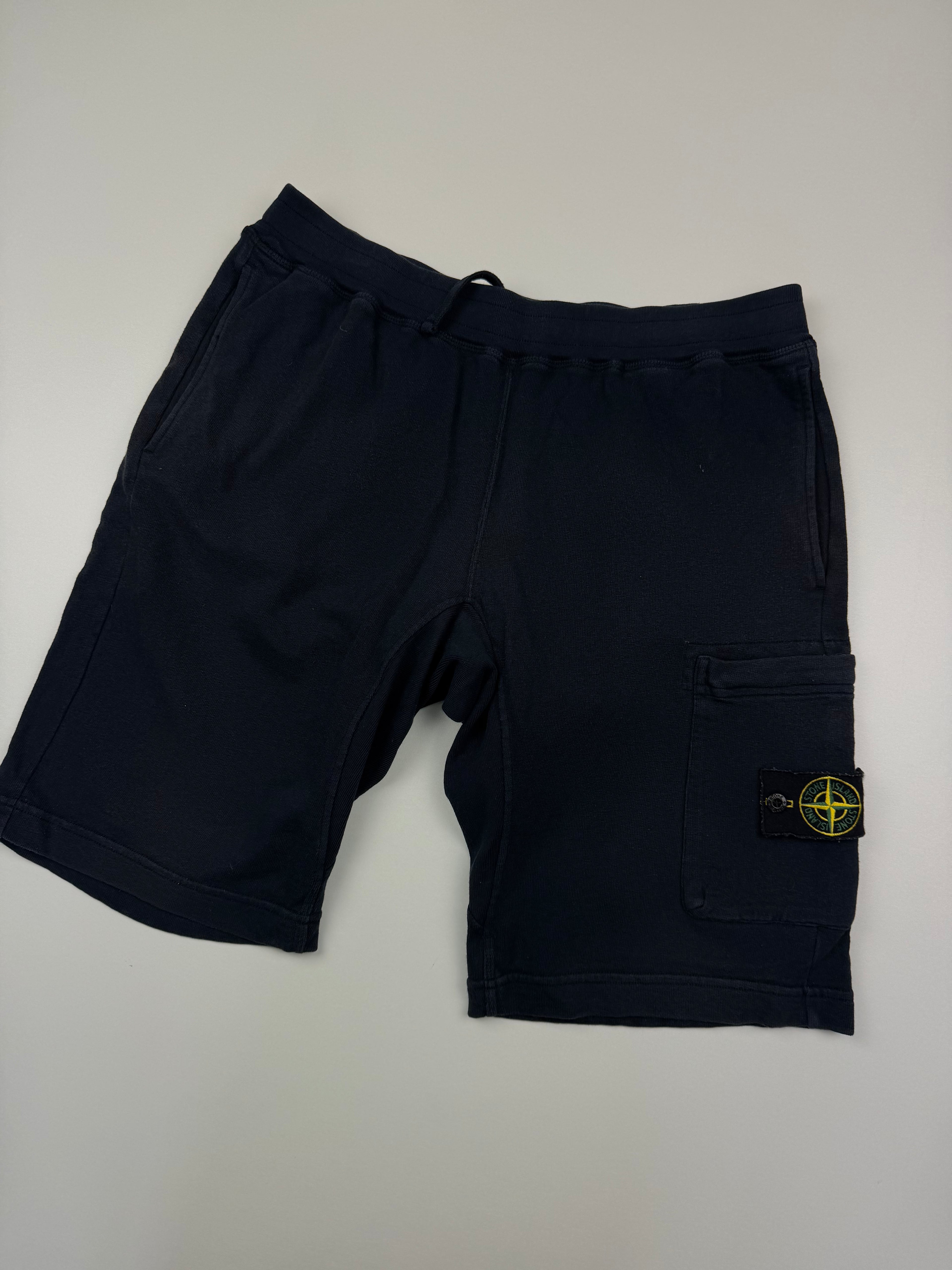 Short Coton Stone Island – Taille L – Bleu Marine