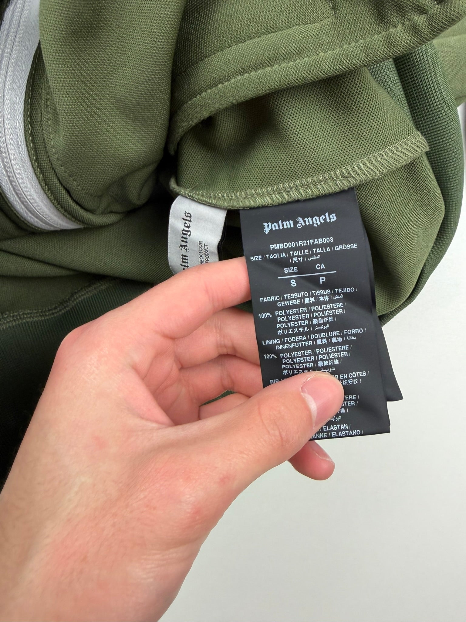 Gilet zippé Palm Angels – Taille S – Coloris Kaki & Violet