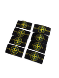 Badge Stone Island brodé noir et jaune