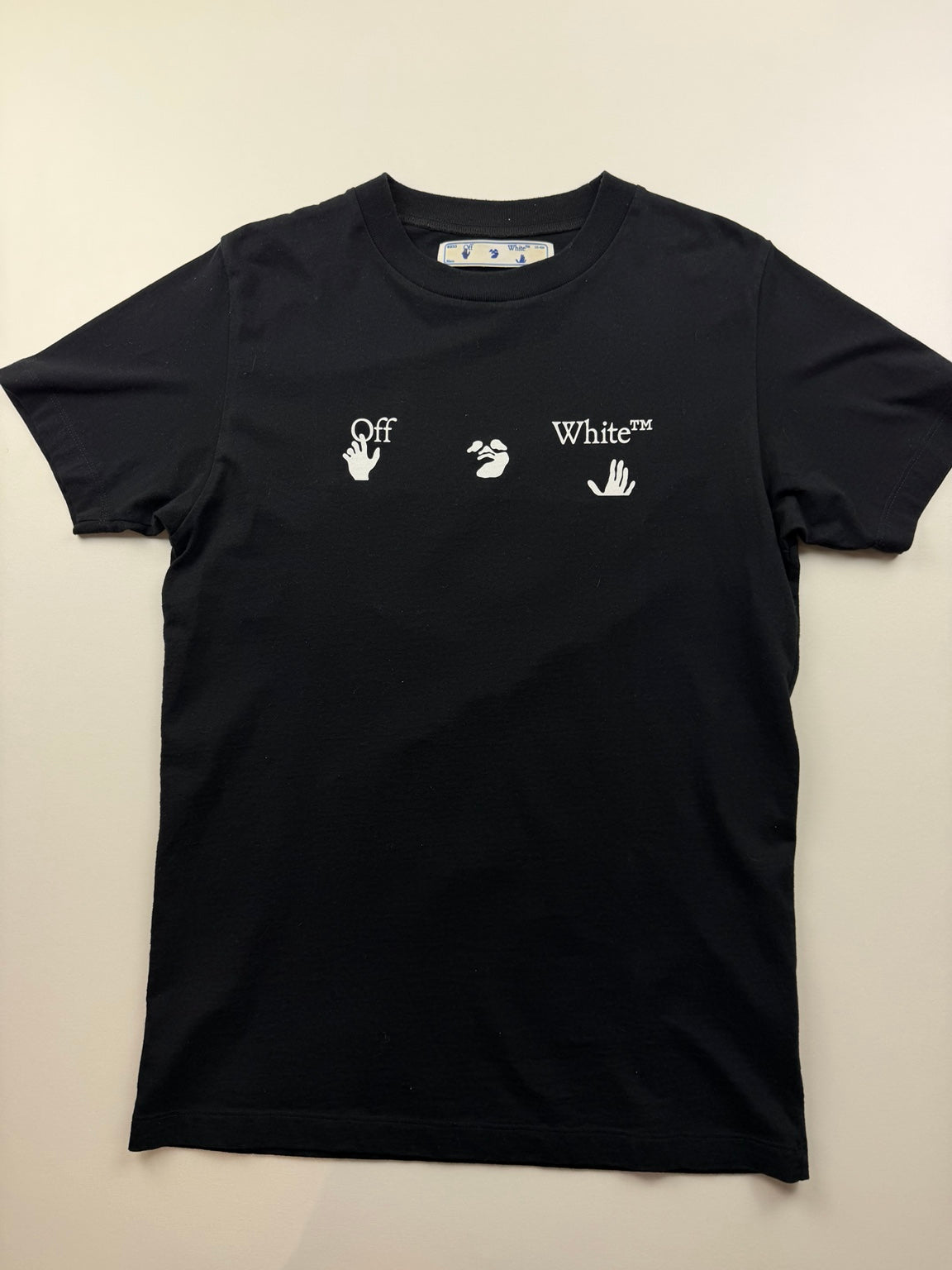 T-Shirt Off-White « Hand Print » – Taille S – Noir — photo 1