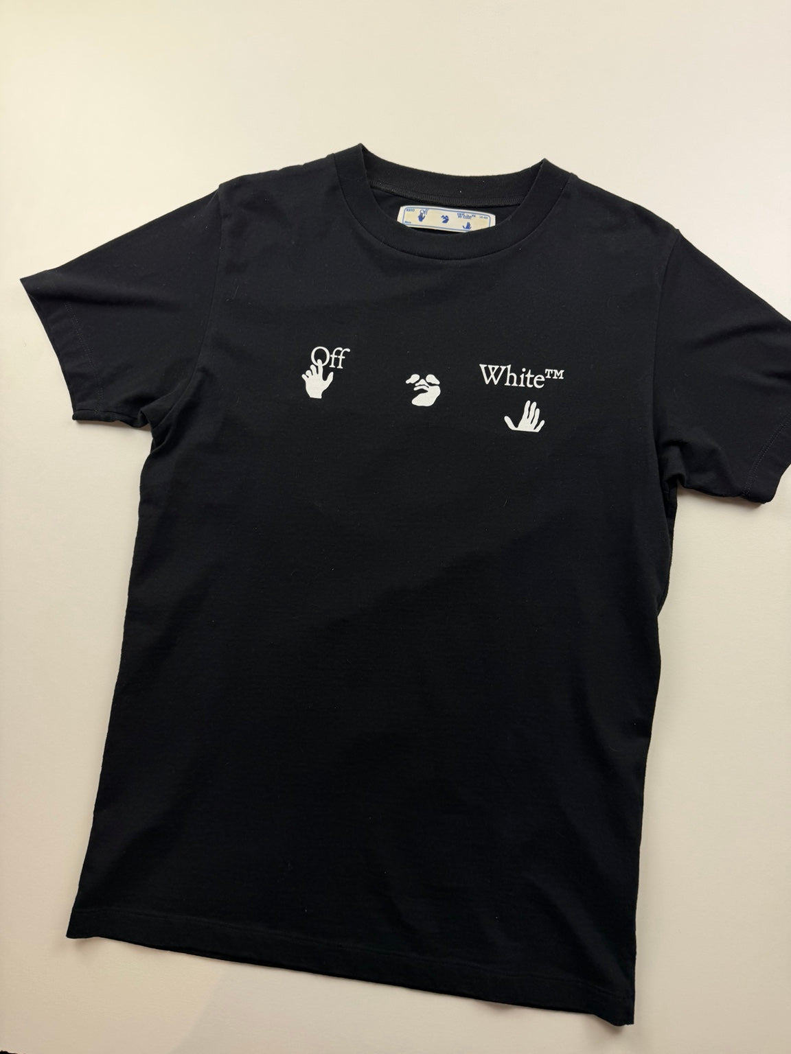 T-Shirt Off-White « Hand Print » – Taille S – Noir — photo 2