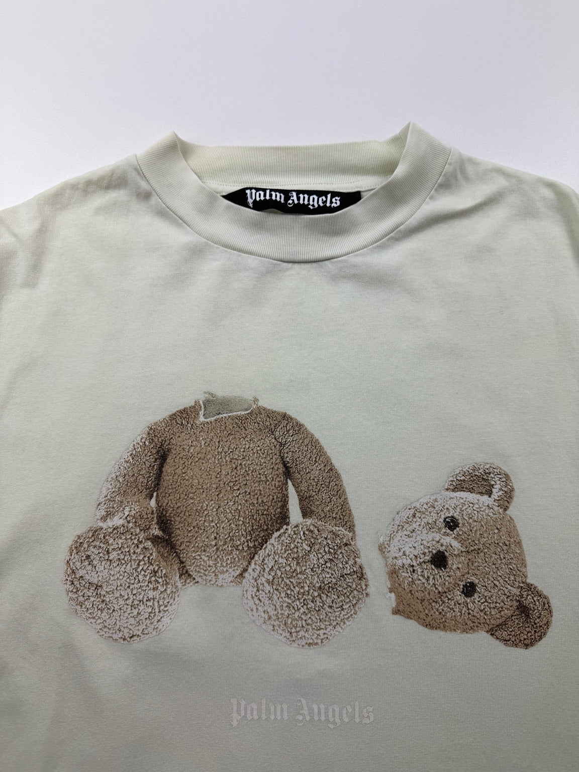 T-Shirt Palm Angels « Teddy » – Taille M – Écru — photo 3