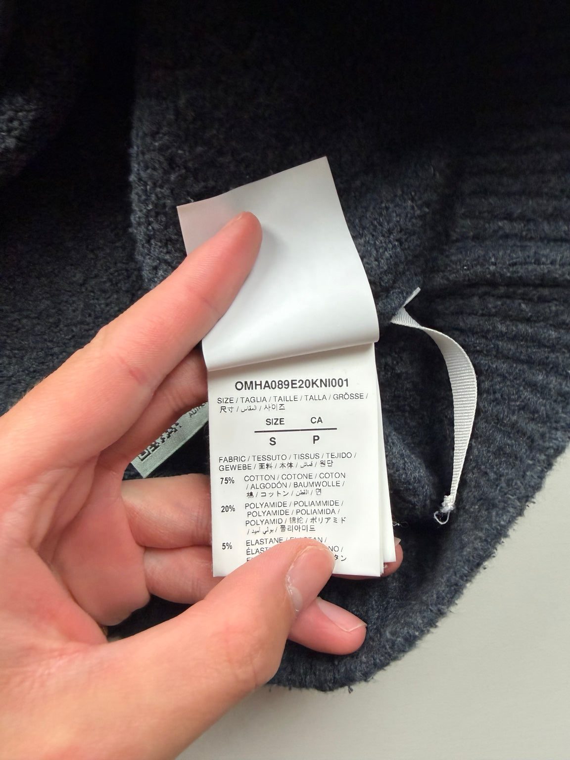 Pull à Capuche en Maille Off-White « Arrows » – Taille S – Gris anthracite — photo 4