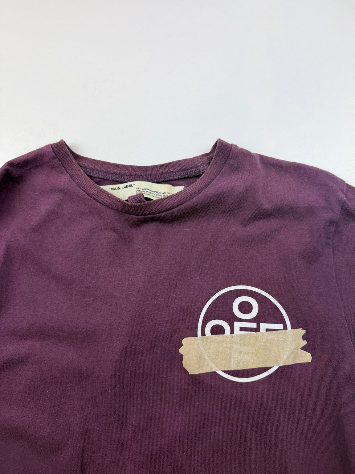 T-Shirt Manches Longues Off-White « Tape Arrows » – Taille M – Violet — photo 3