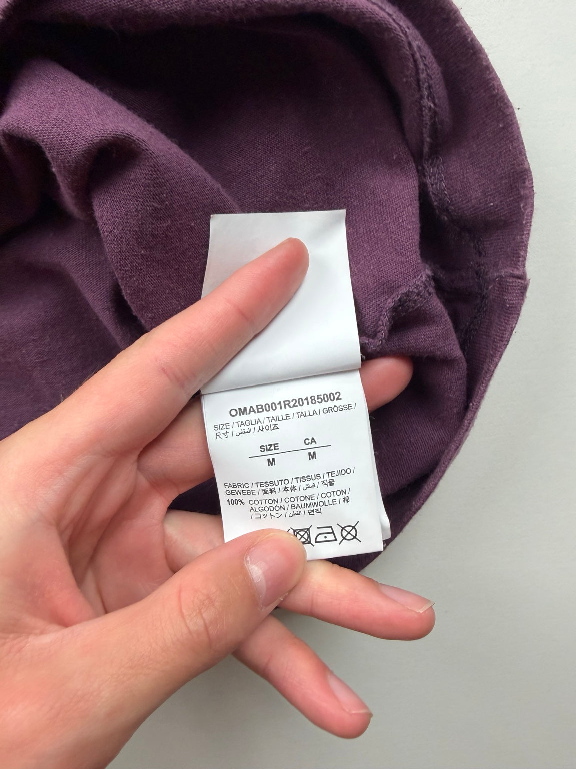 T-Shirt Manches Longues Off-White « Tape Arrows » – Taille M – Violet — photo 4
