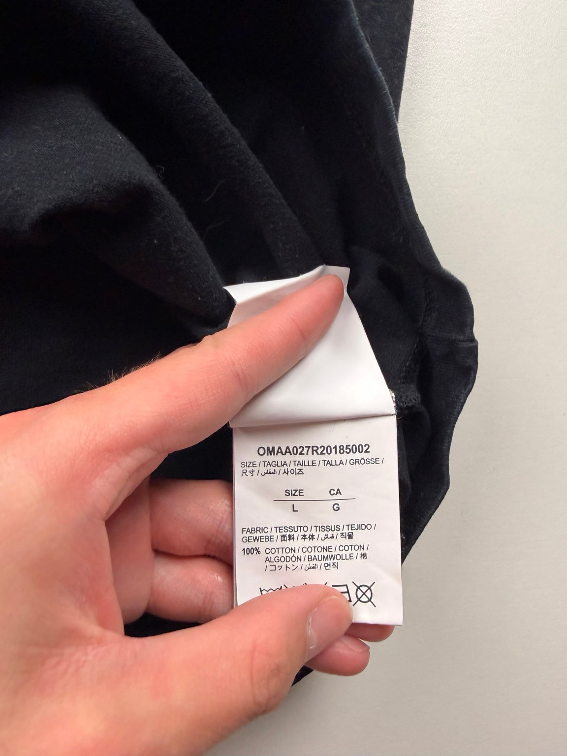 T-Shirt Off-White « Tape Arrows » – Taille L – Noir — photo 4