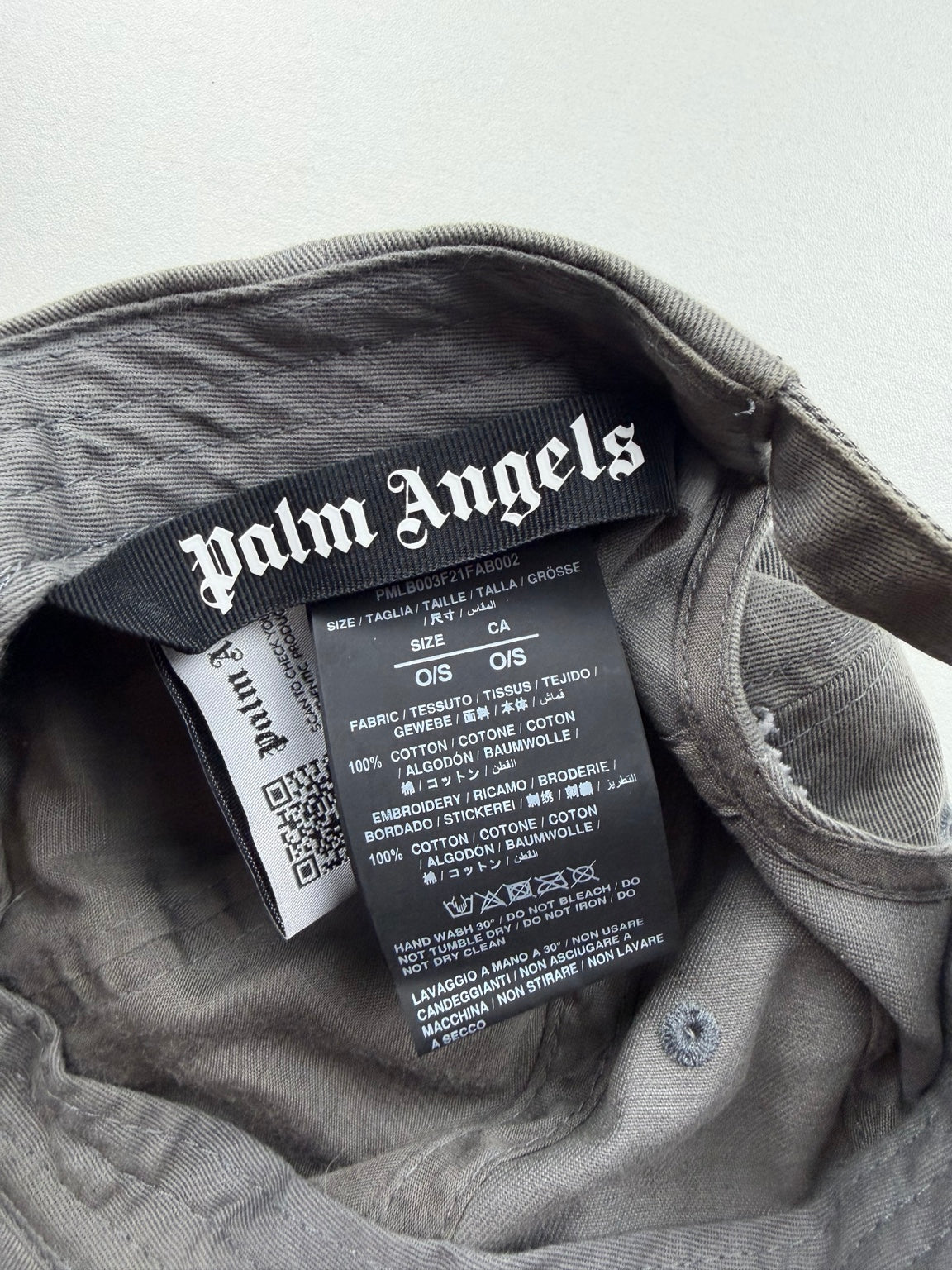 Casquette Palm Angels Classic Logo – Taille unique – Gris anthracite – photo 4
