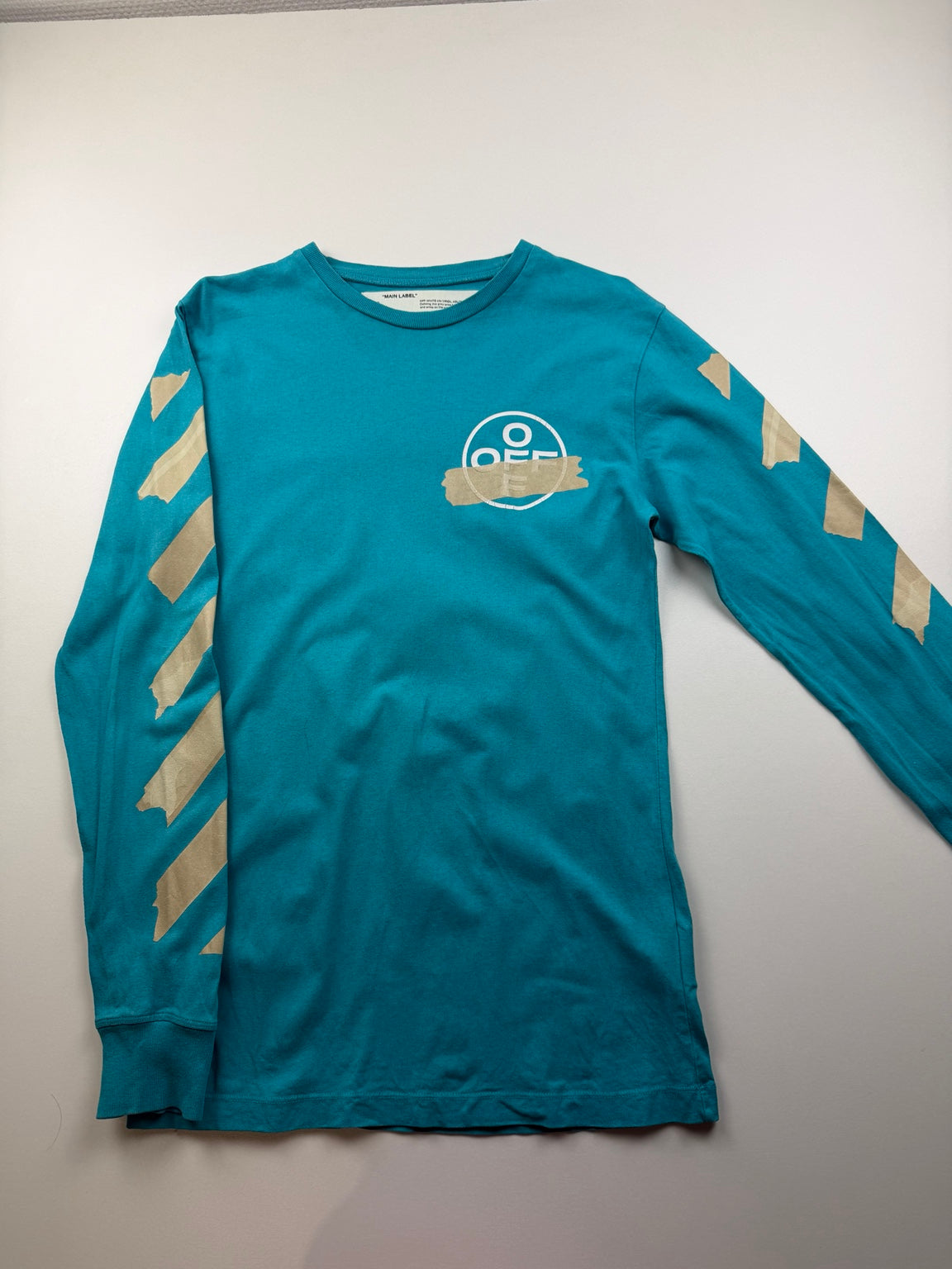 T-shirt manches longues Off-White Industrial Arrows – S – Turquoise – photo 1