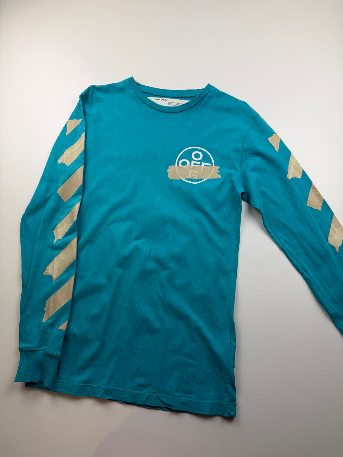 T-shirt manches longues Off-White Industrial Arrows – S – Turquoise – photo 2