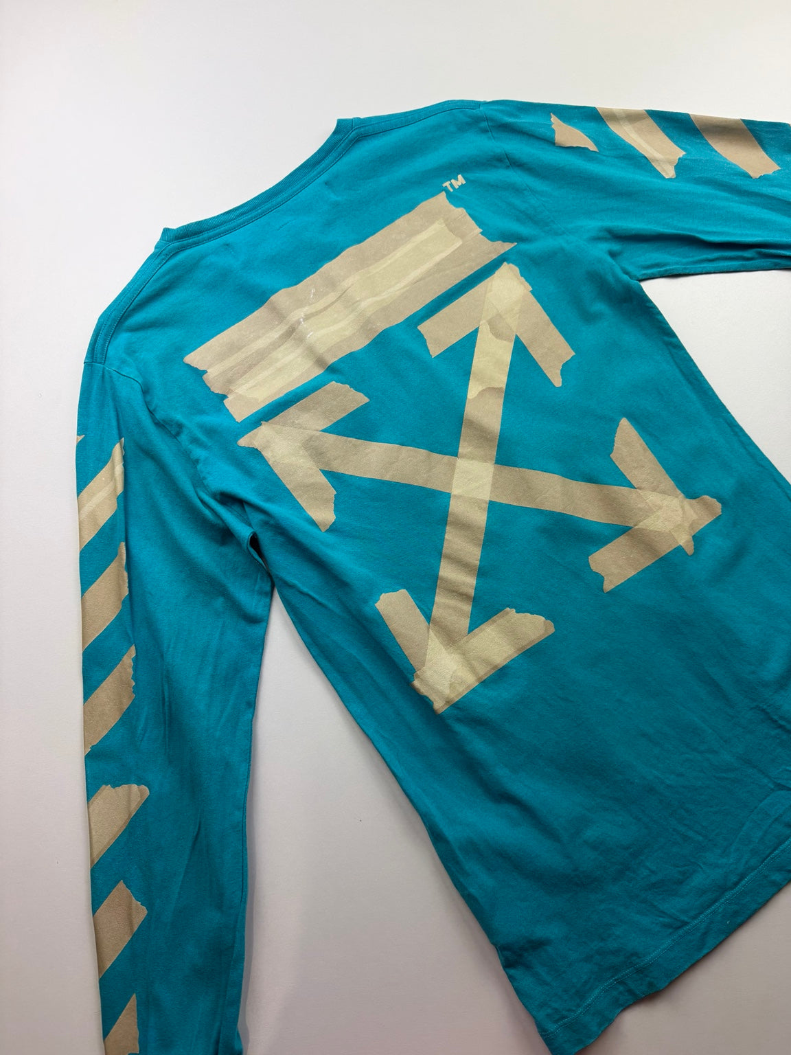 T-shirt manches longues Off-White Industrial Arrows – S – Turquoise – photo 4