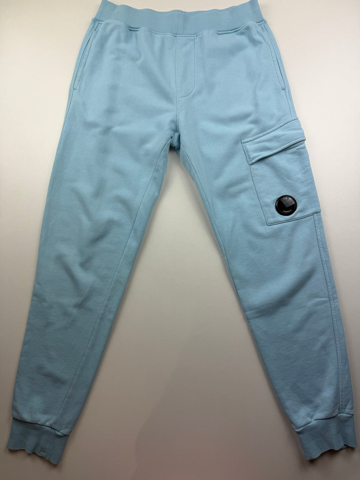 Pantalon C.P. Company Diagonal Fleece Cargo – XS – Bleu ciel – photo 1