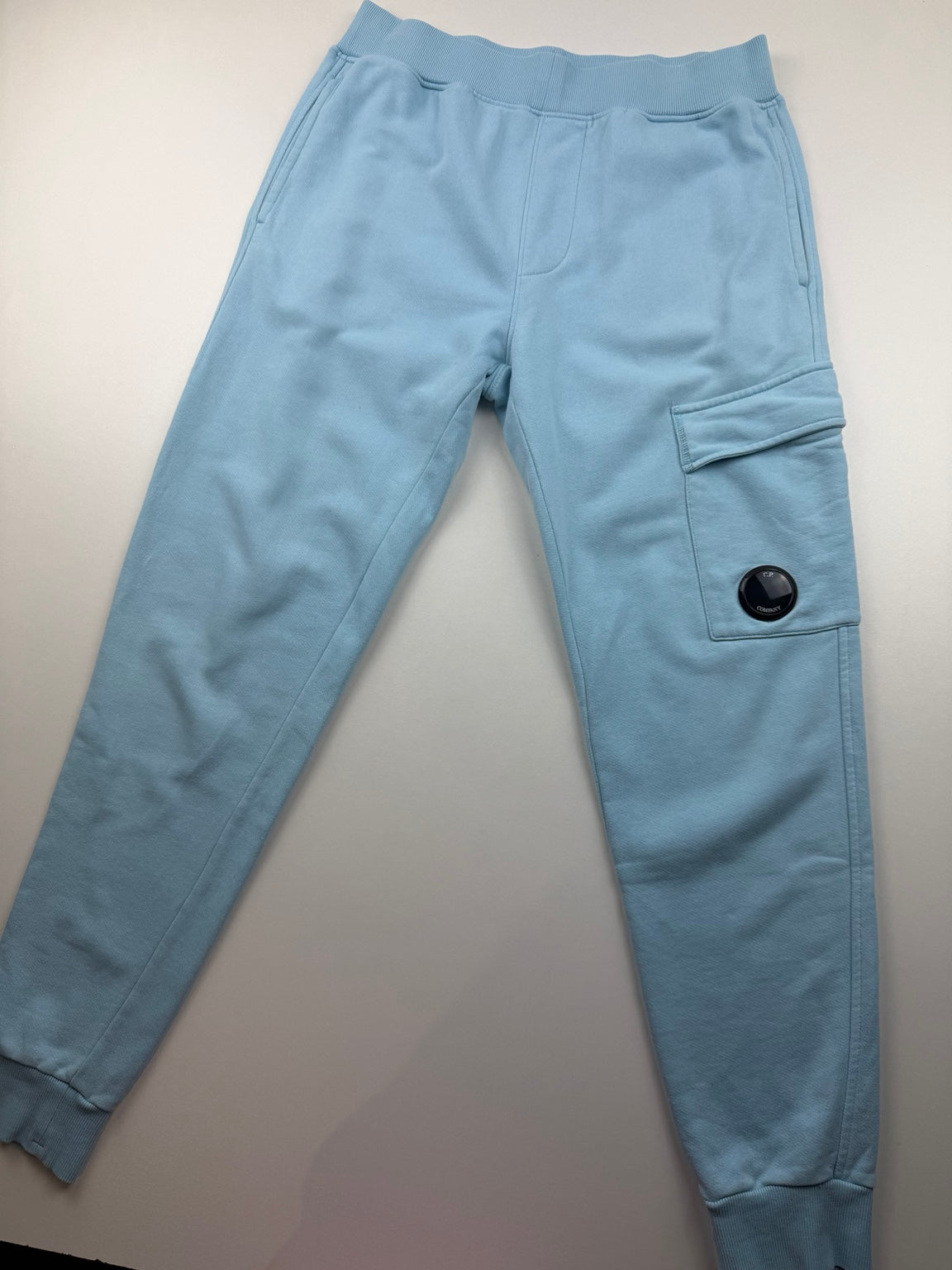 Pantalon C.P. Company Diagonal Fleece Cargo – XS – Bleu ciel – photo 2