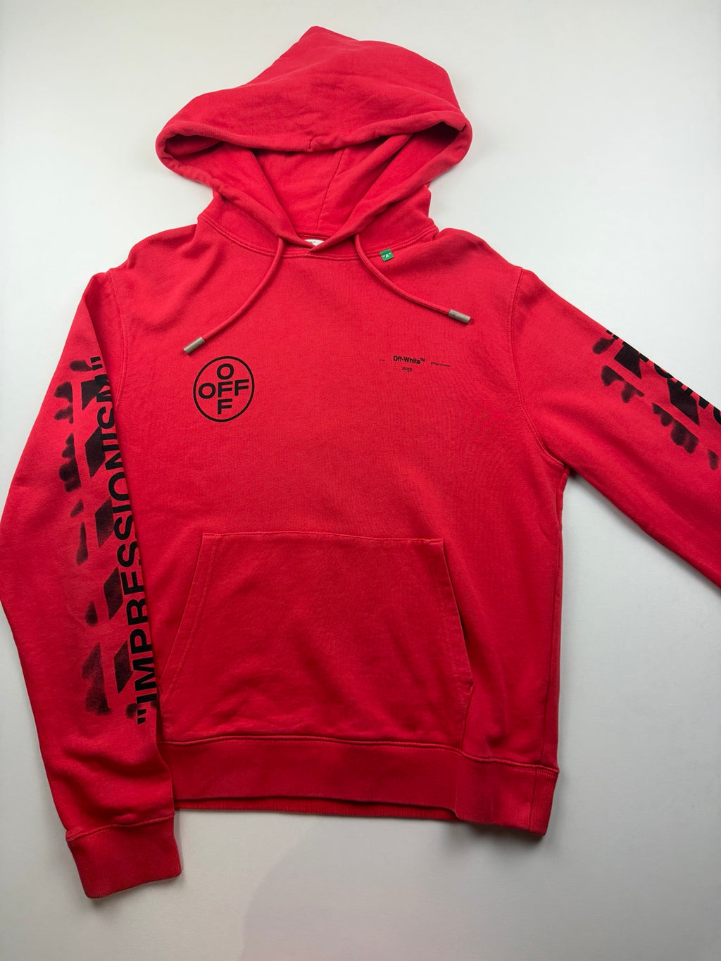 Pull à capuche Off-White Diag Stencil – M – Rouge – photo 1