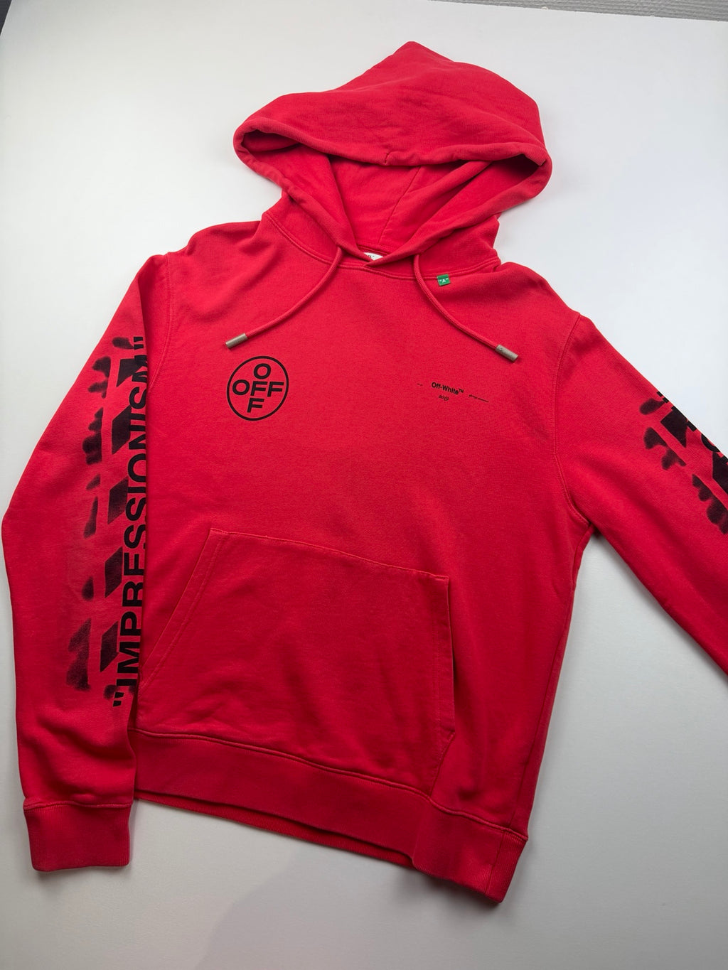 Pull à capuche Off-White Diag Stencil – M – Rouge – photo 2