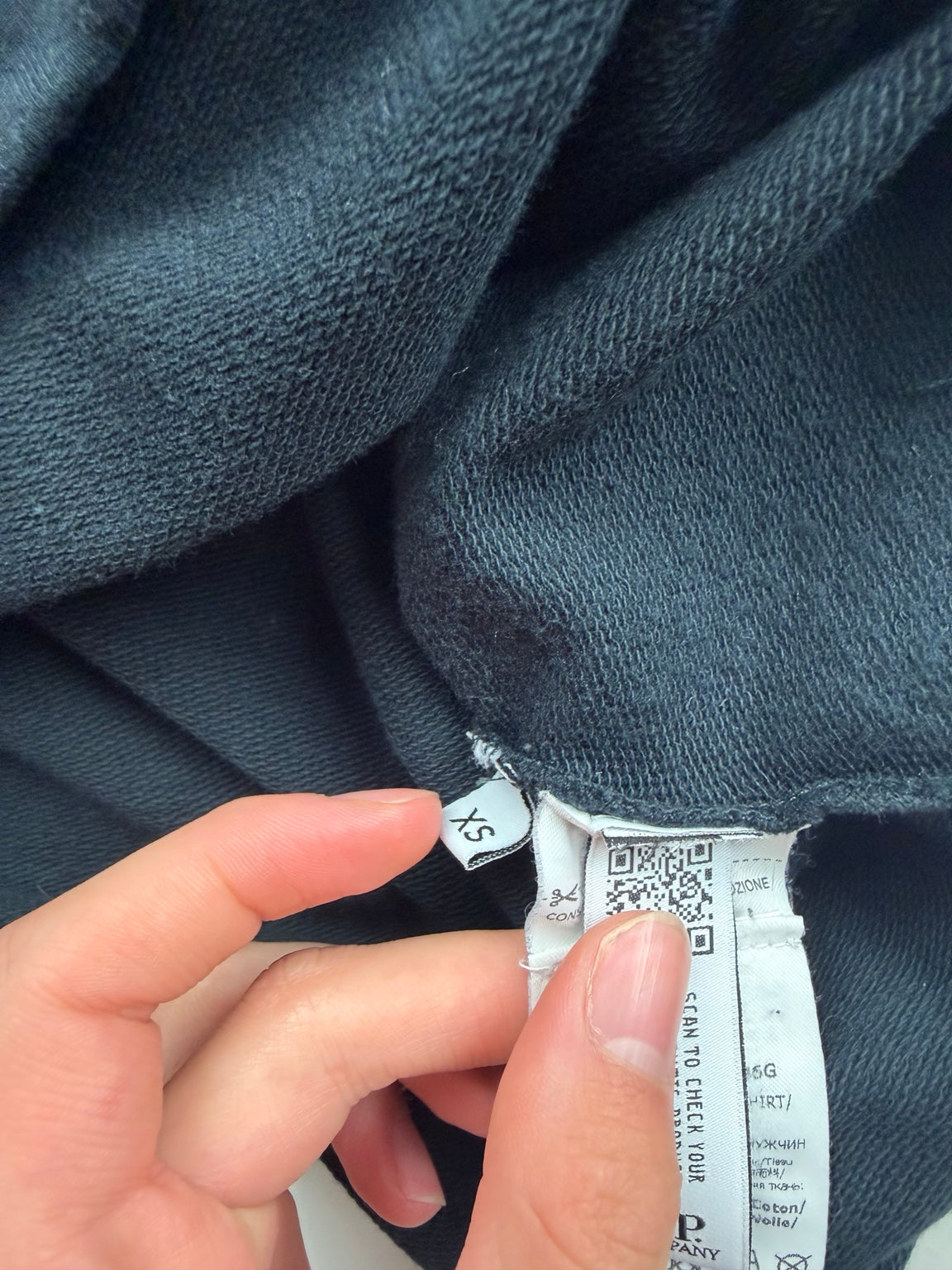 Pull à capuche C.P. Company Diagonal Fleece – XS – Bleu marine – photo 5