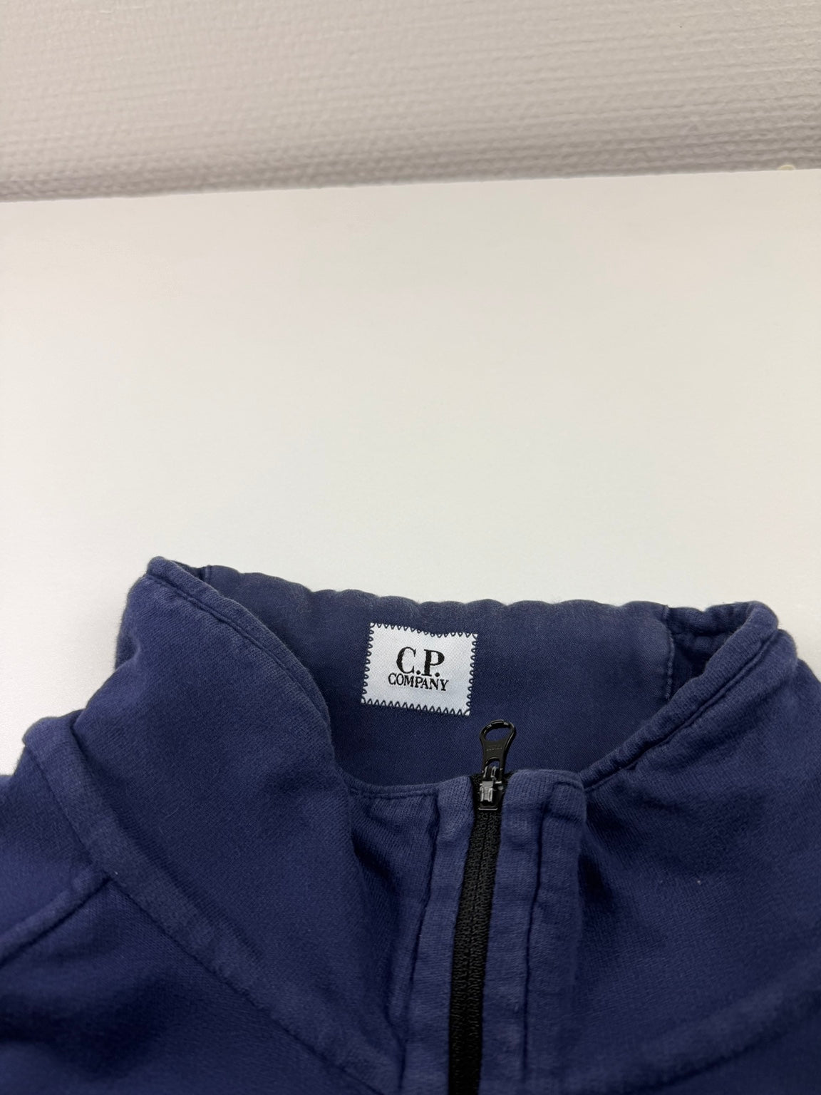Pull demi-zip C.P. Company Diagonal Fleece – L – Bleu – photo 4