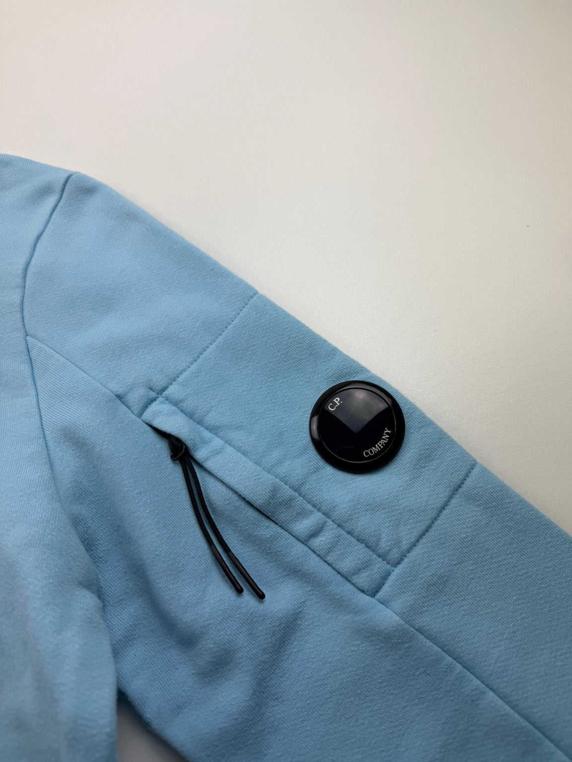 Pull C.P. Company Diagonal Fleece – M – Bleu ciel – photo 3