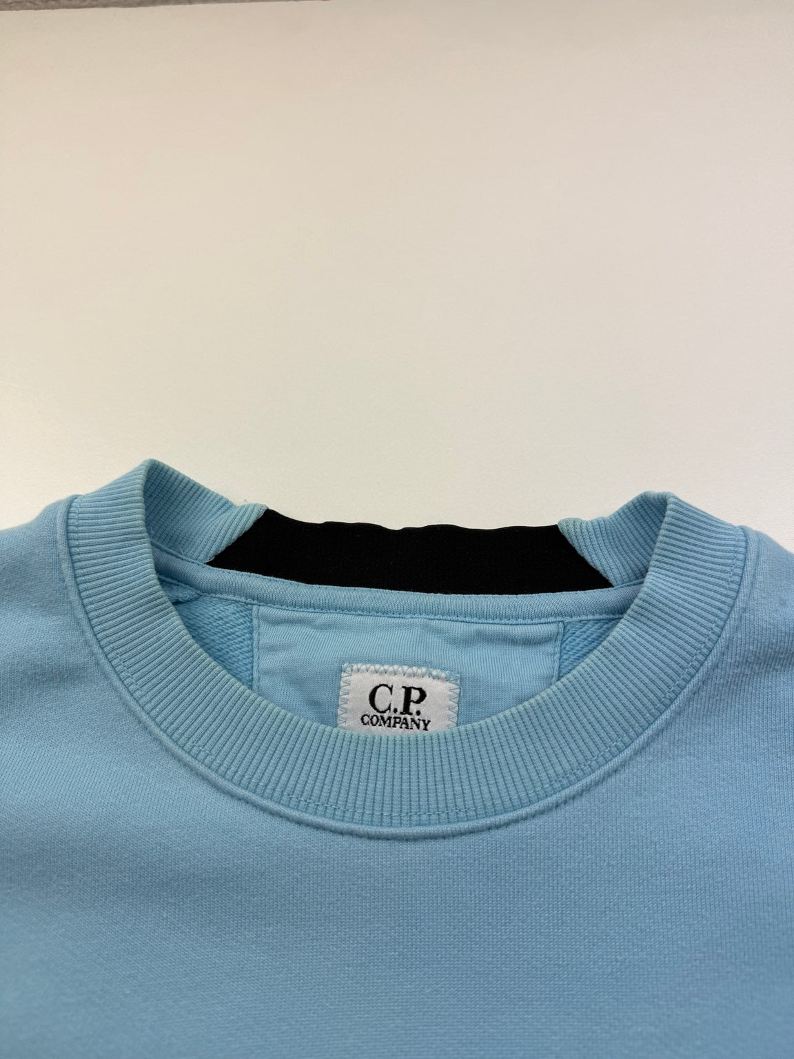 Pull C.P. Company Diagonal Fleece – M – Bleu ciel – photo 4