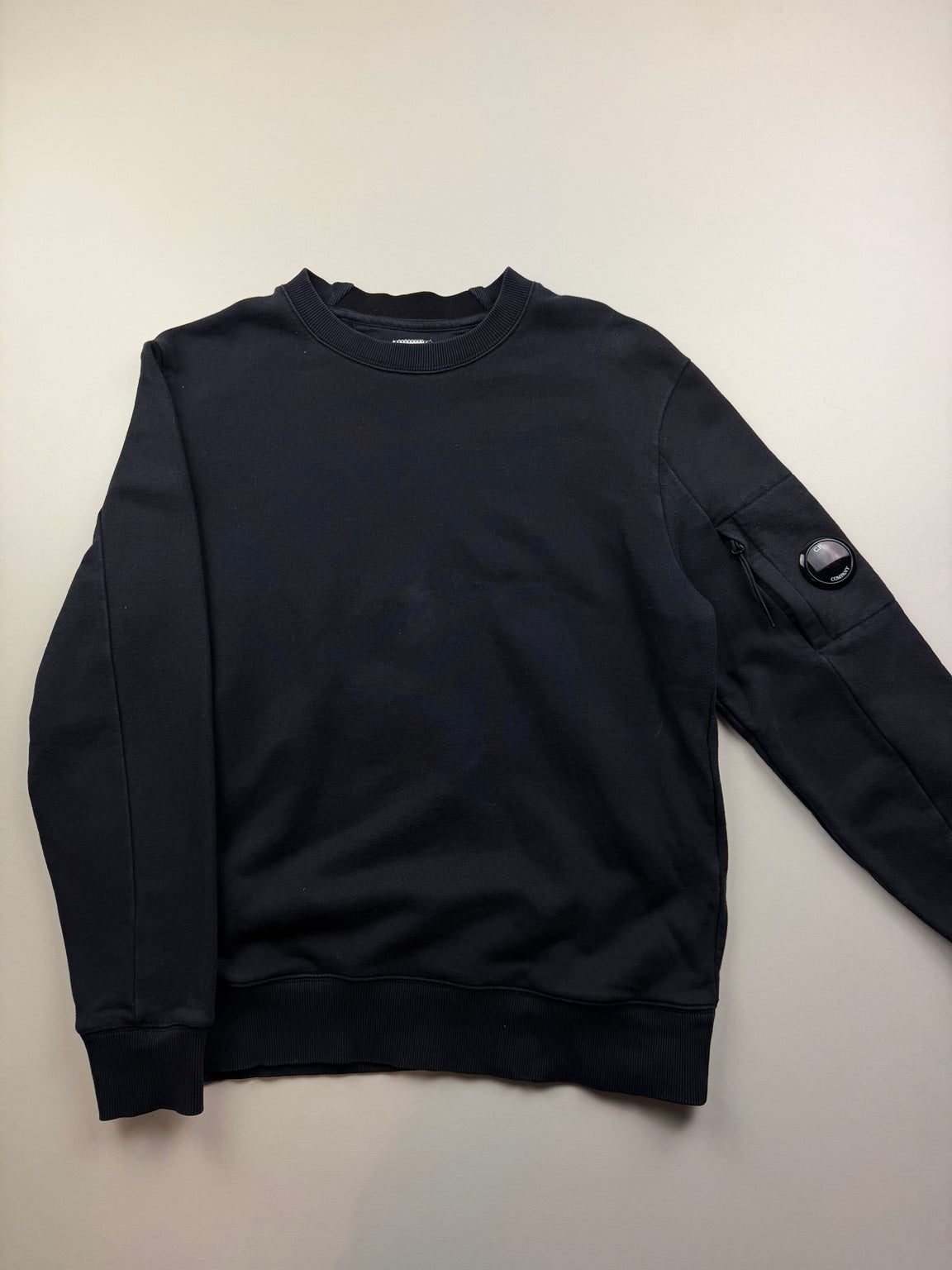 Pull à col rond C.P. Company Lens – Taille M – Bleu marine