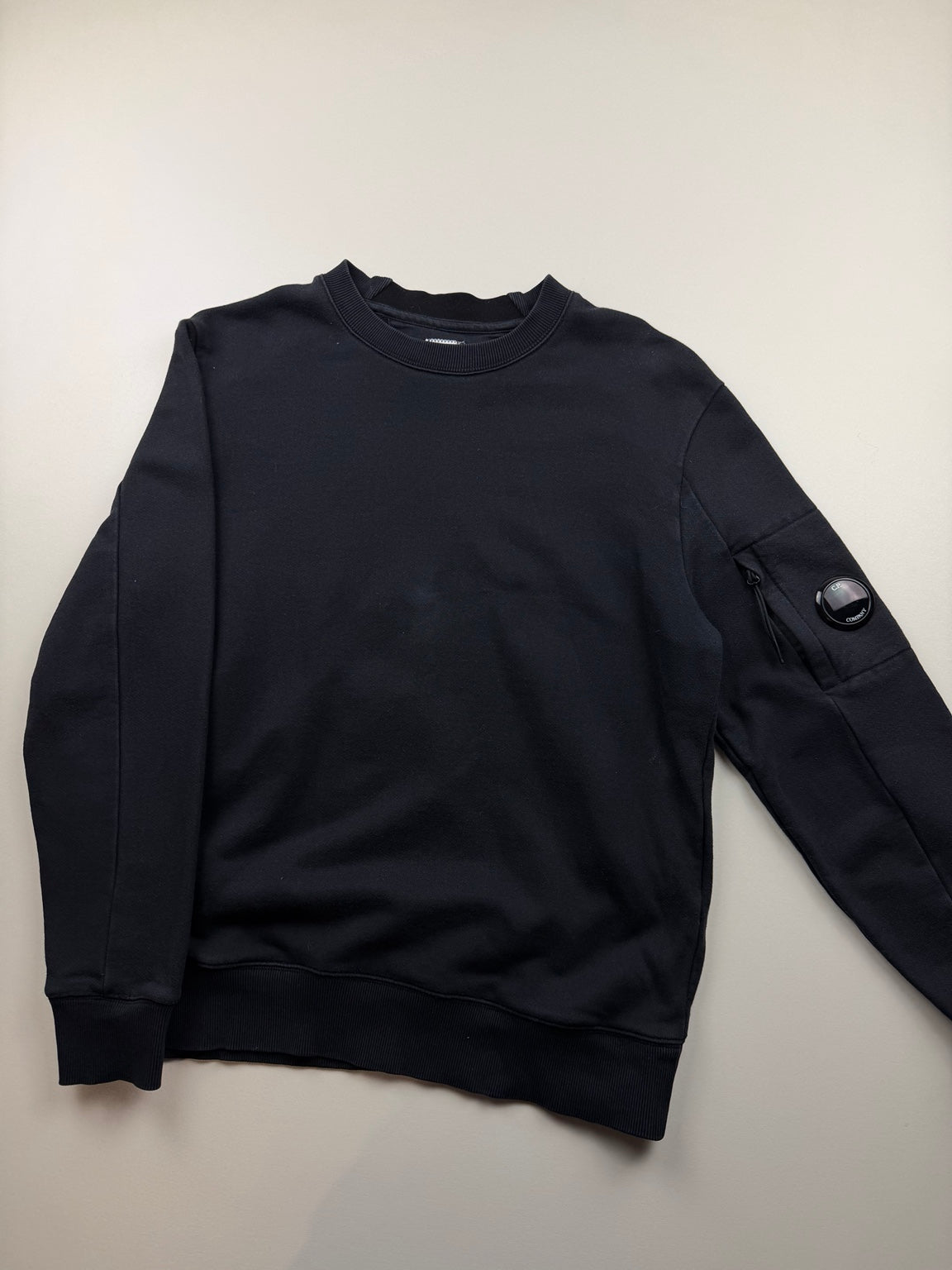 Pull à col rond C.P. Company Lens – Taille M – Bleu marine