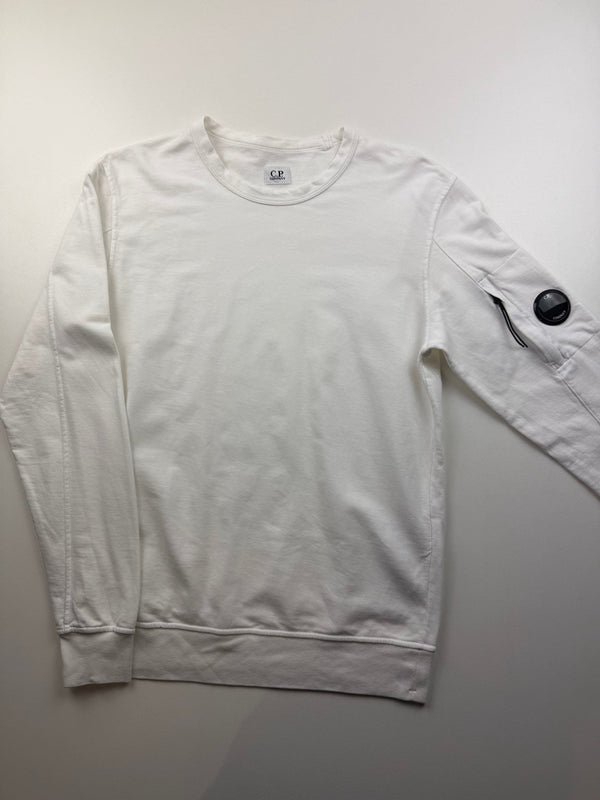 Pull à col rond C.P. Company Lens – Taille S – Blanc