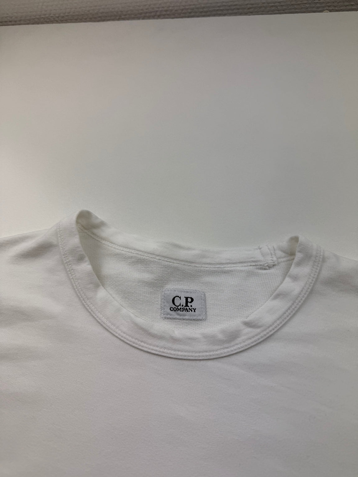 Pull à col rond C.P. Company Lens – Taille S – Blanc