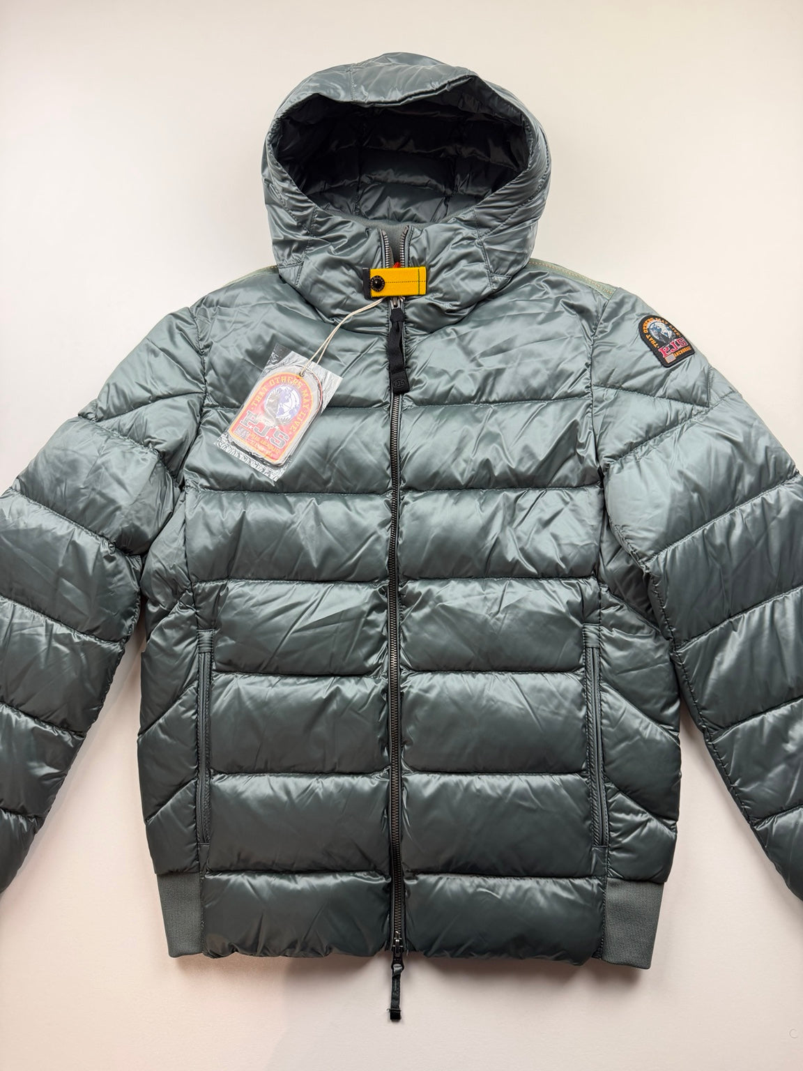 Doudoune à capuche Parajumpers Pharrell – Taille S – Vert bleuté